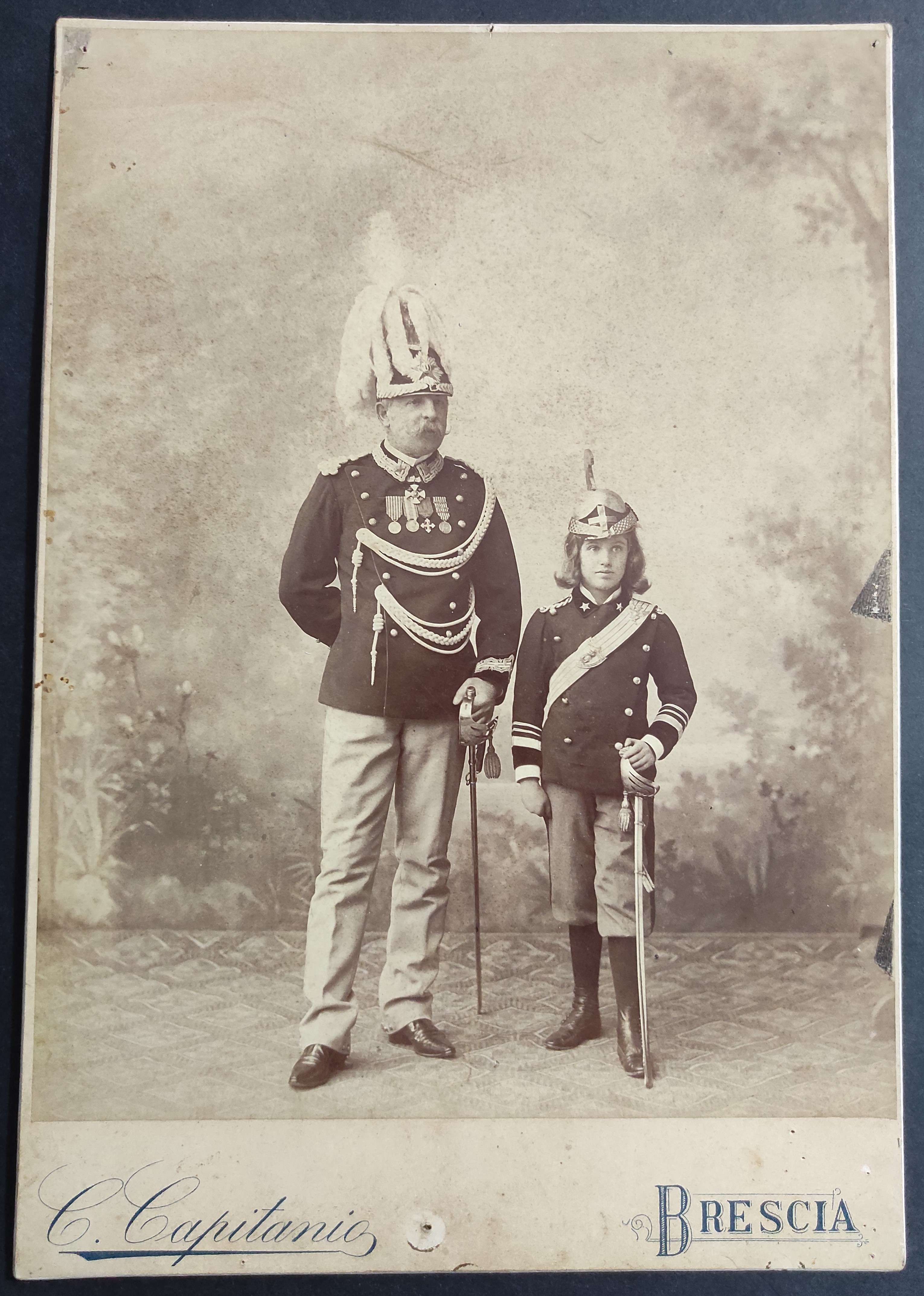 Fotografia Originale su Cartoncino Generale Edoardo Frigerio - Fine '800
