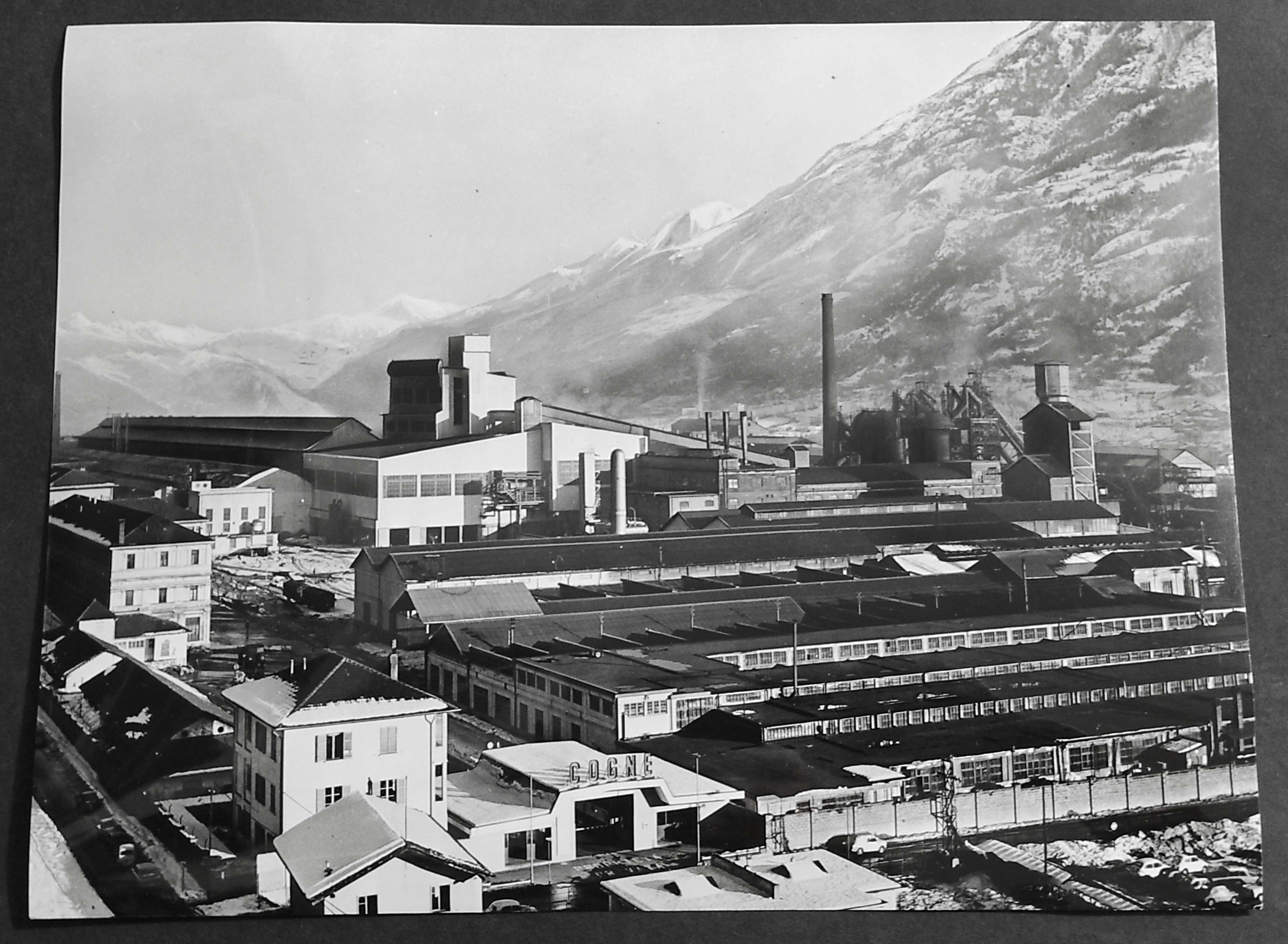 Fotografia Stabilimento Siderurgico Cogne - Veduta Esterna - Anni 70