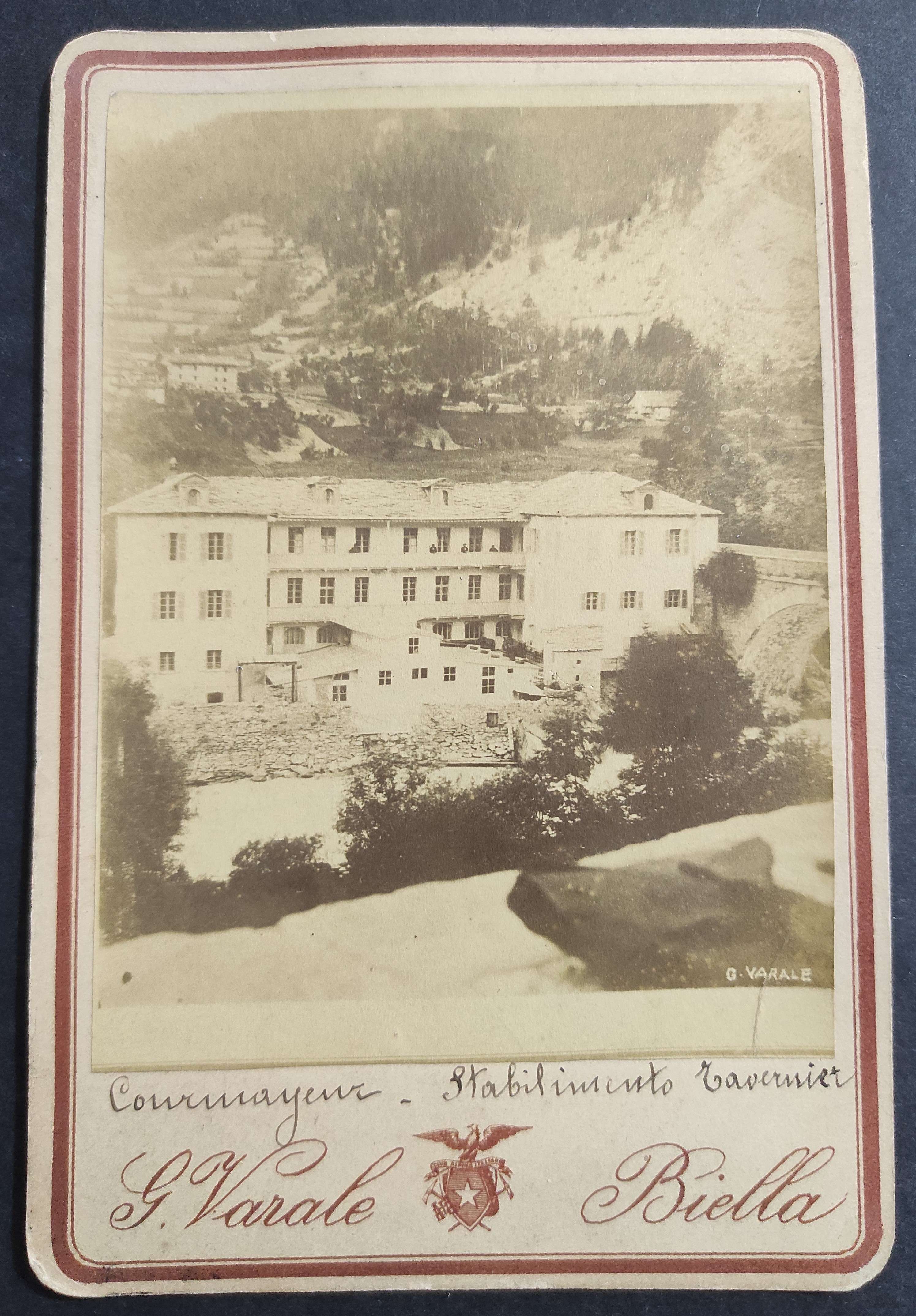 Fotografia Su Cartoncino Courmayeur - Stabilimento Tavernier - Fine '800 …