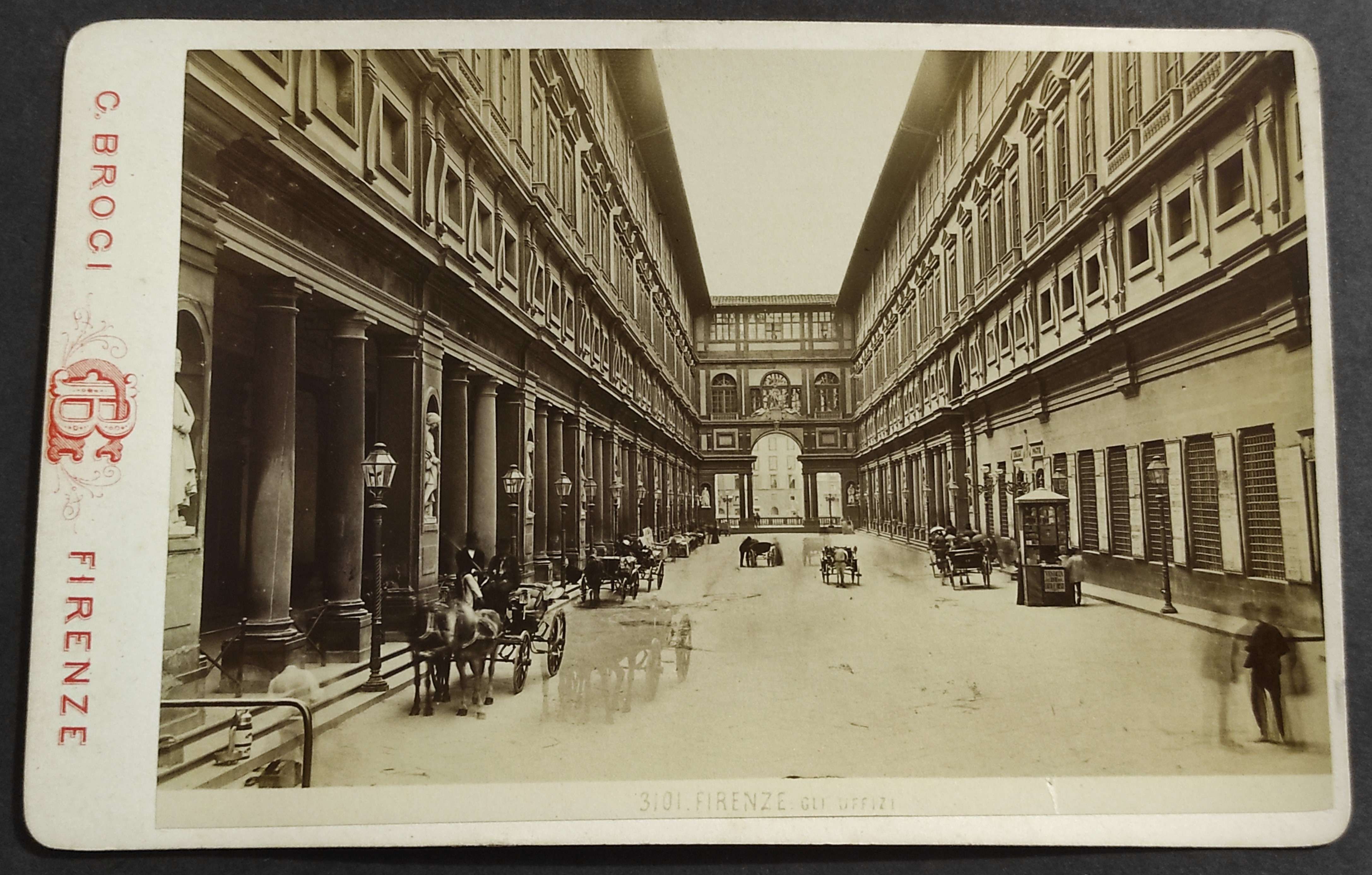 Fotografia Su Cartoncino Firenze - Uffizi - Fine '800