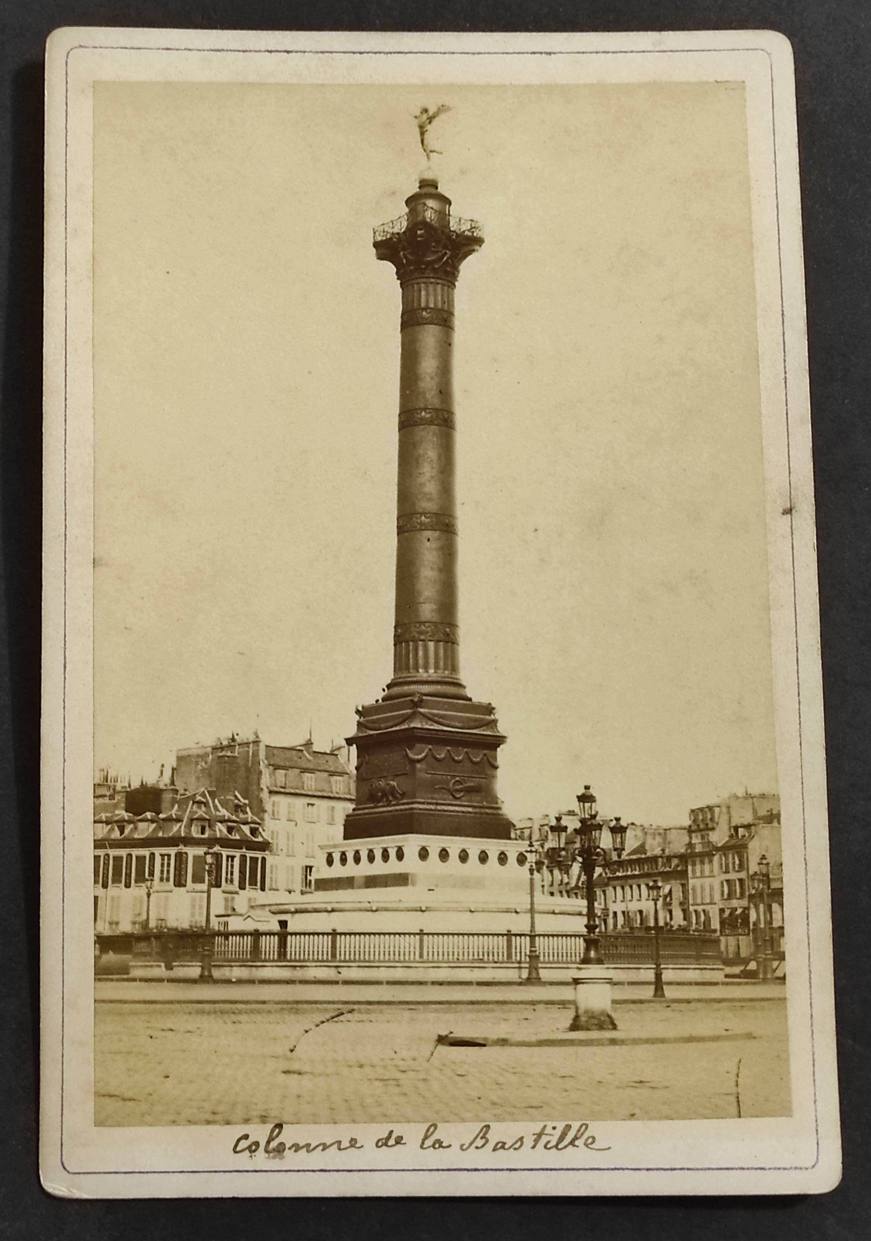 Fotografia Su Cartoncino Parigi - Colonne de la Bastille - …