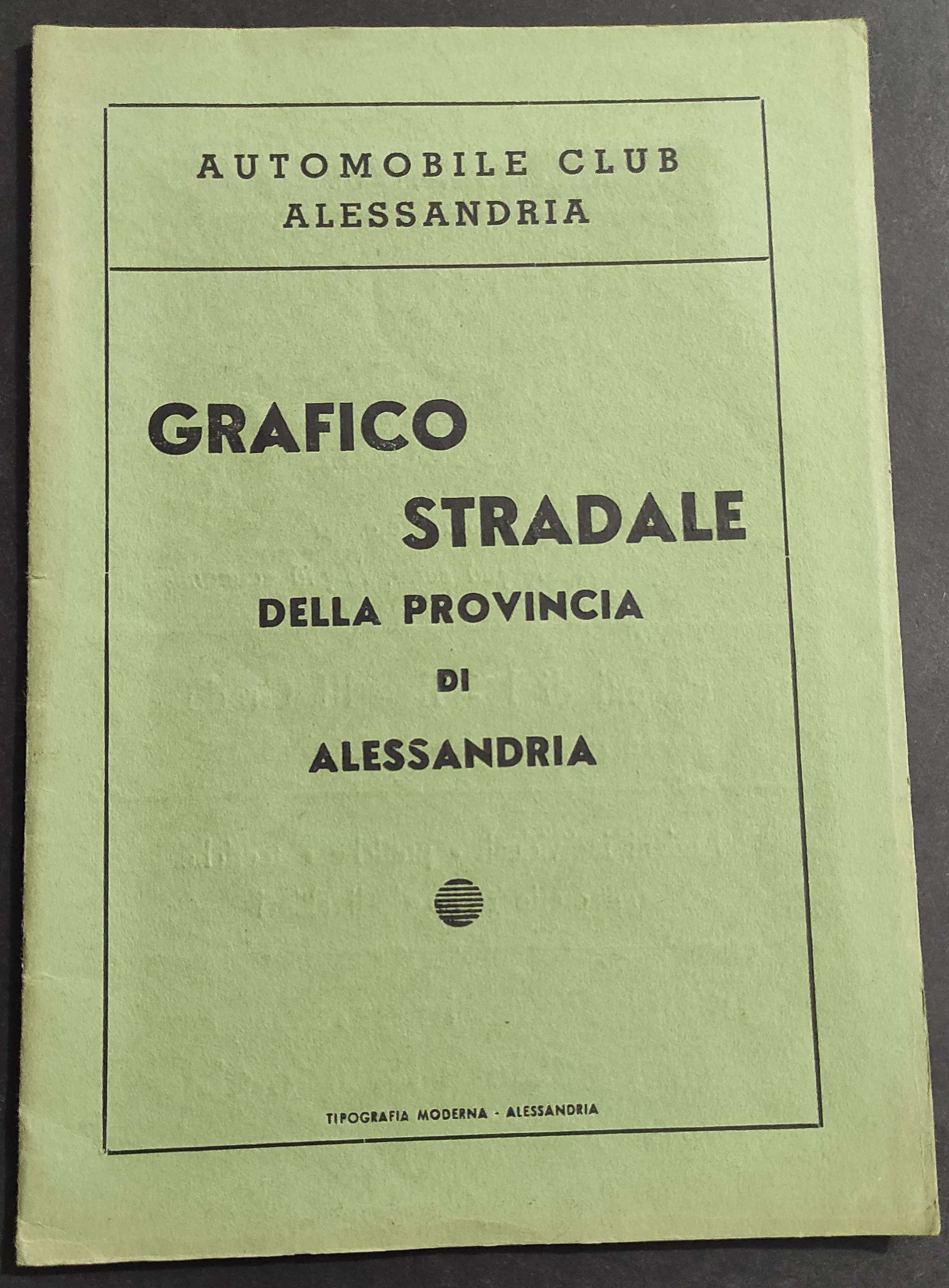 Grafico Stradale della Provincia di Alessandria - Automobile Club