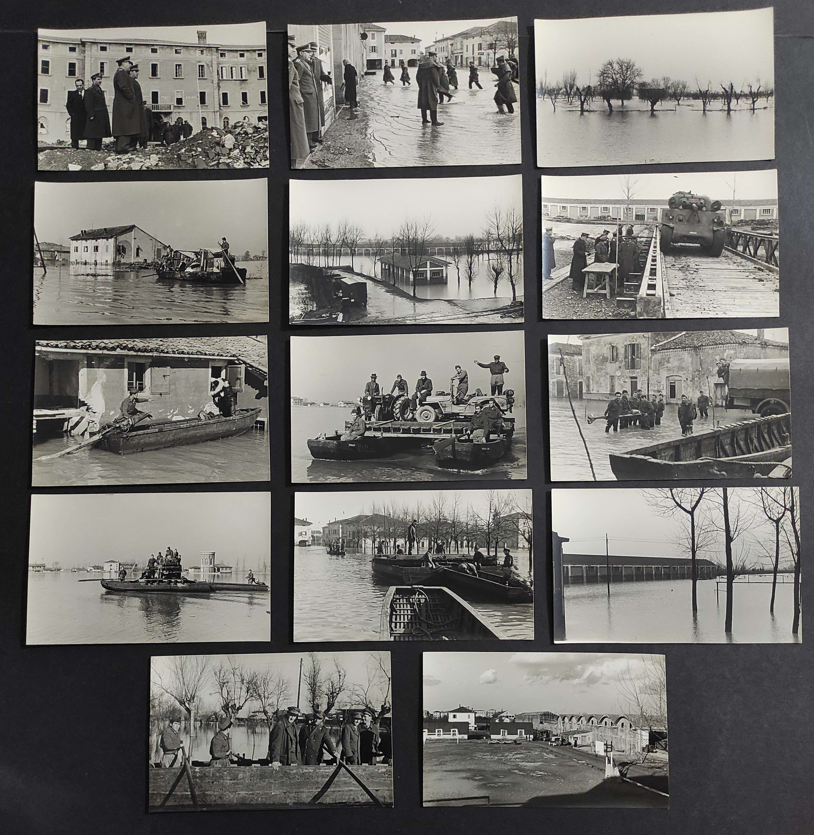 Lotto 14 Fotografie Originali Alluvione del Polesine Novembre 1951