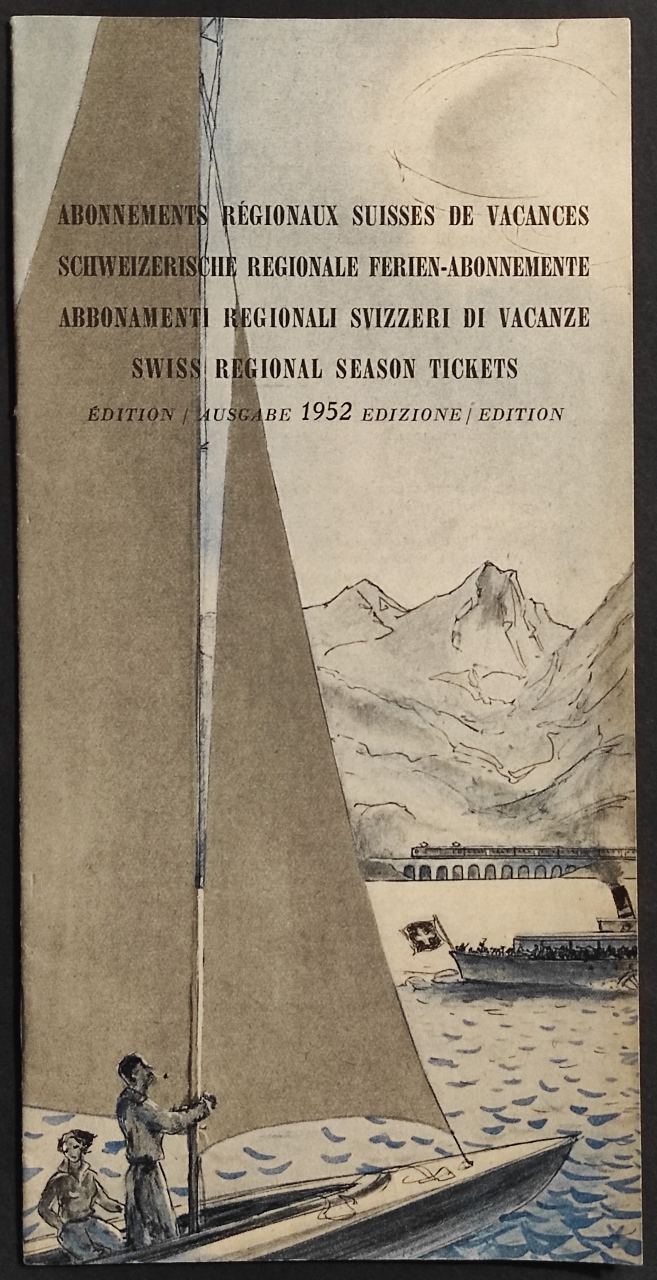 Opuscolo Abbonamenti Regionali Svizzeri di Vacanze - 1952