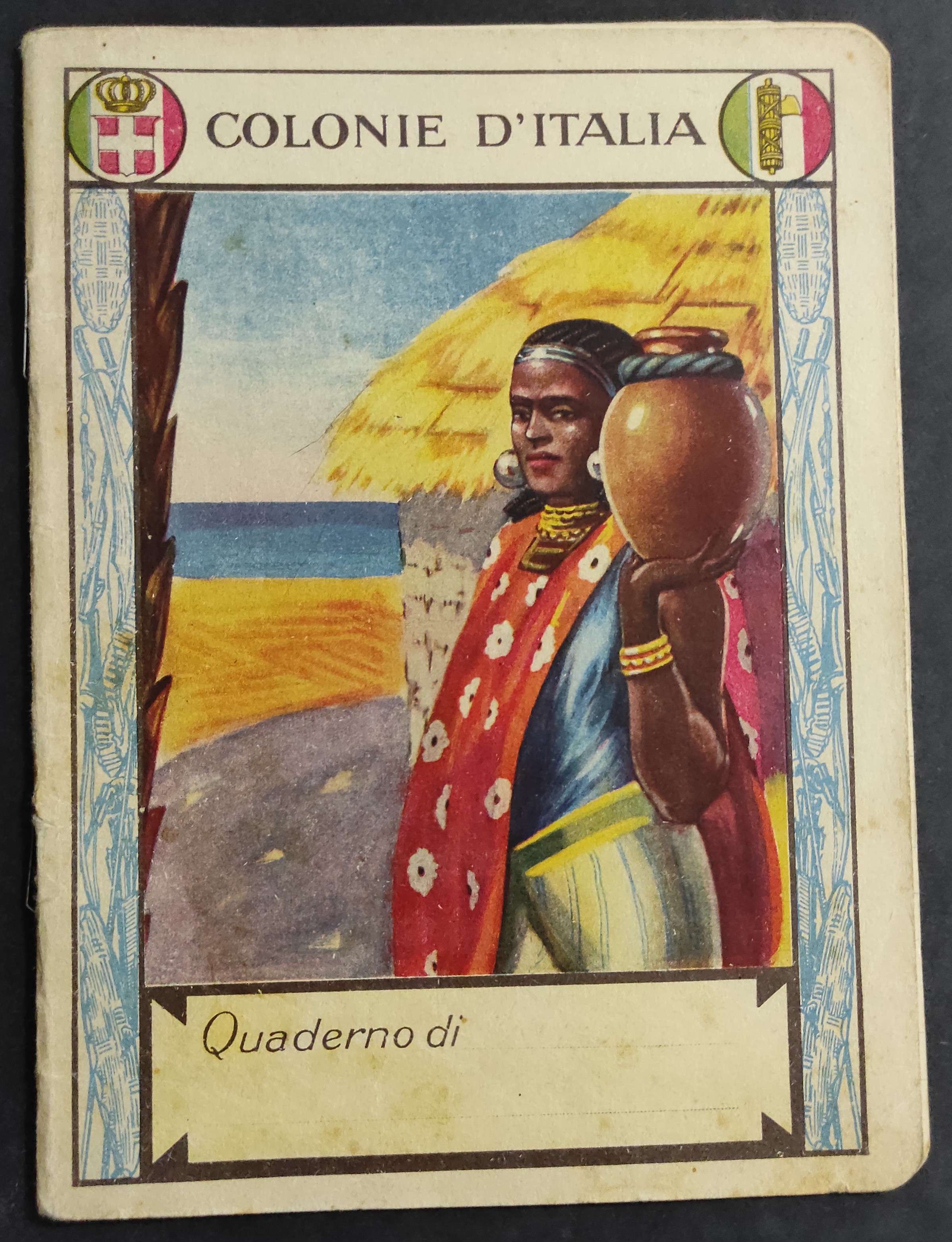 Quaderno Colonie d'Italia - Eritrea Costume - Solo copertina