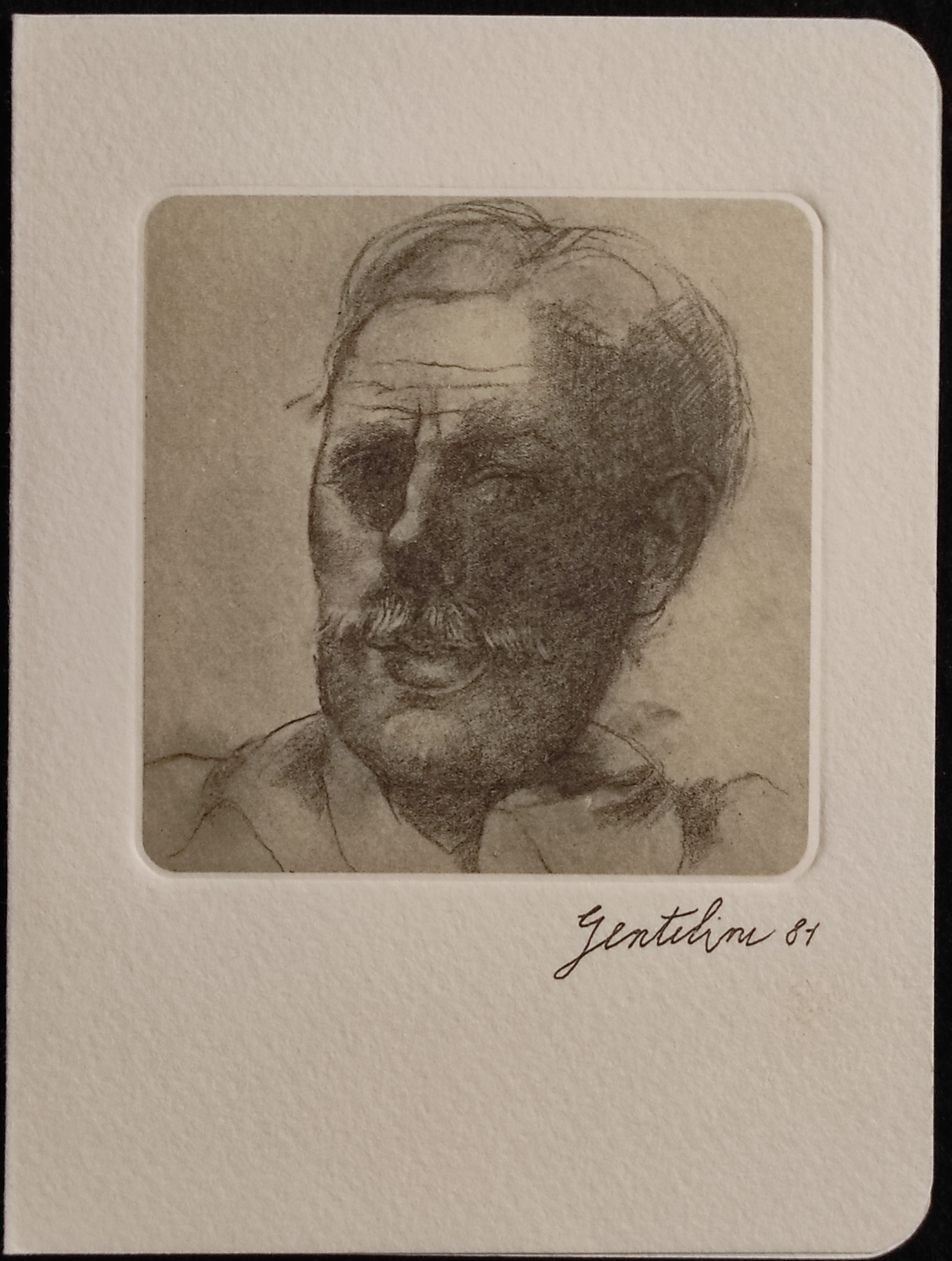 Riproduzione Fotolitografica Franco Gentilini - Autoritratti Firmati