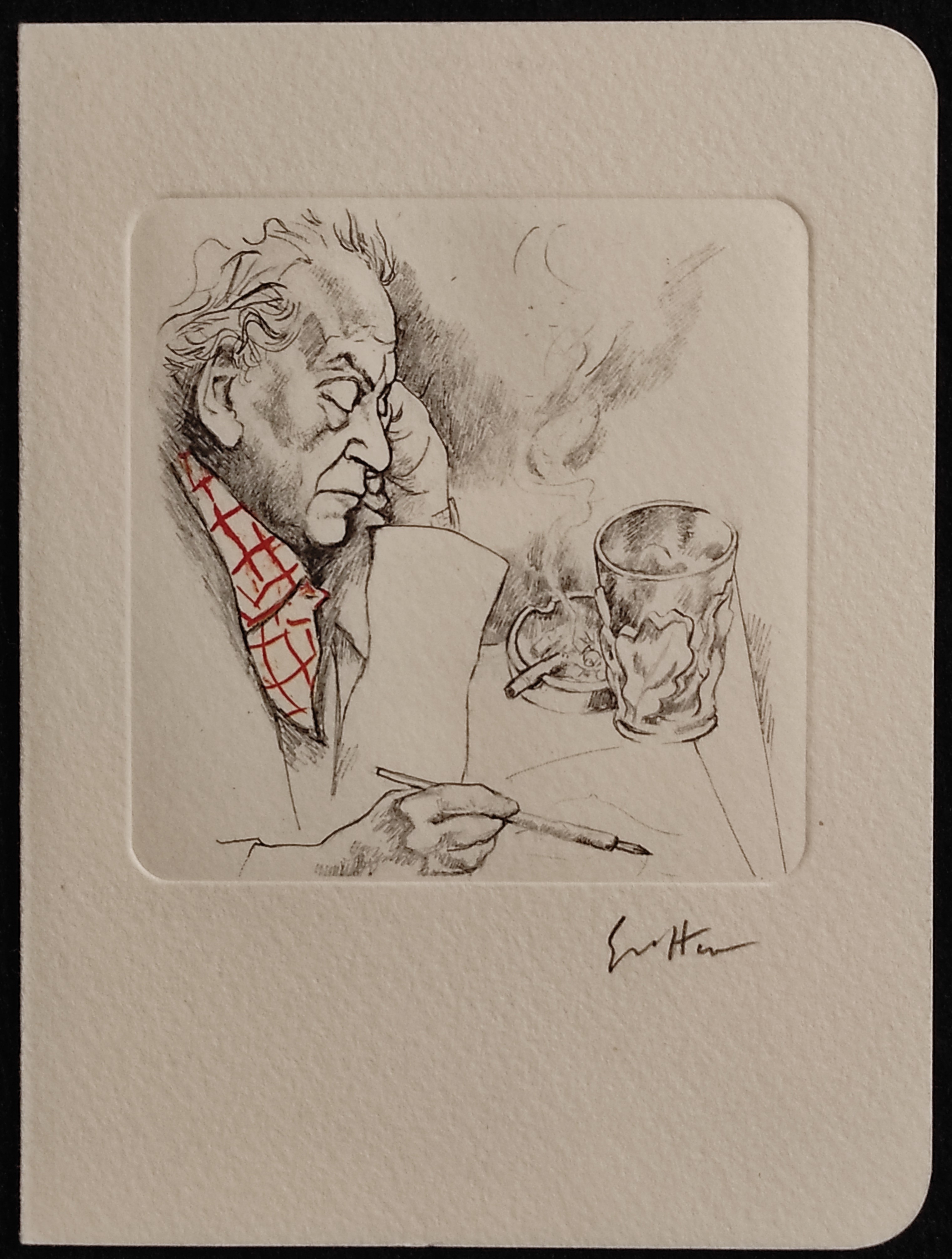 Riproduzione Fotolitografica Renato Guttuso - Autoritratti Firmati