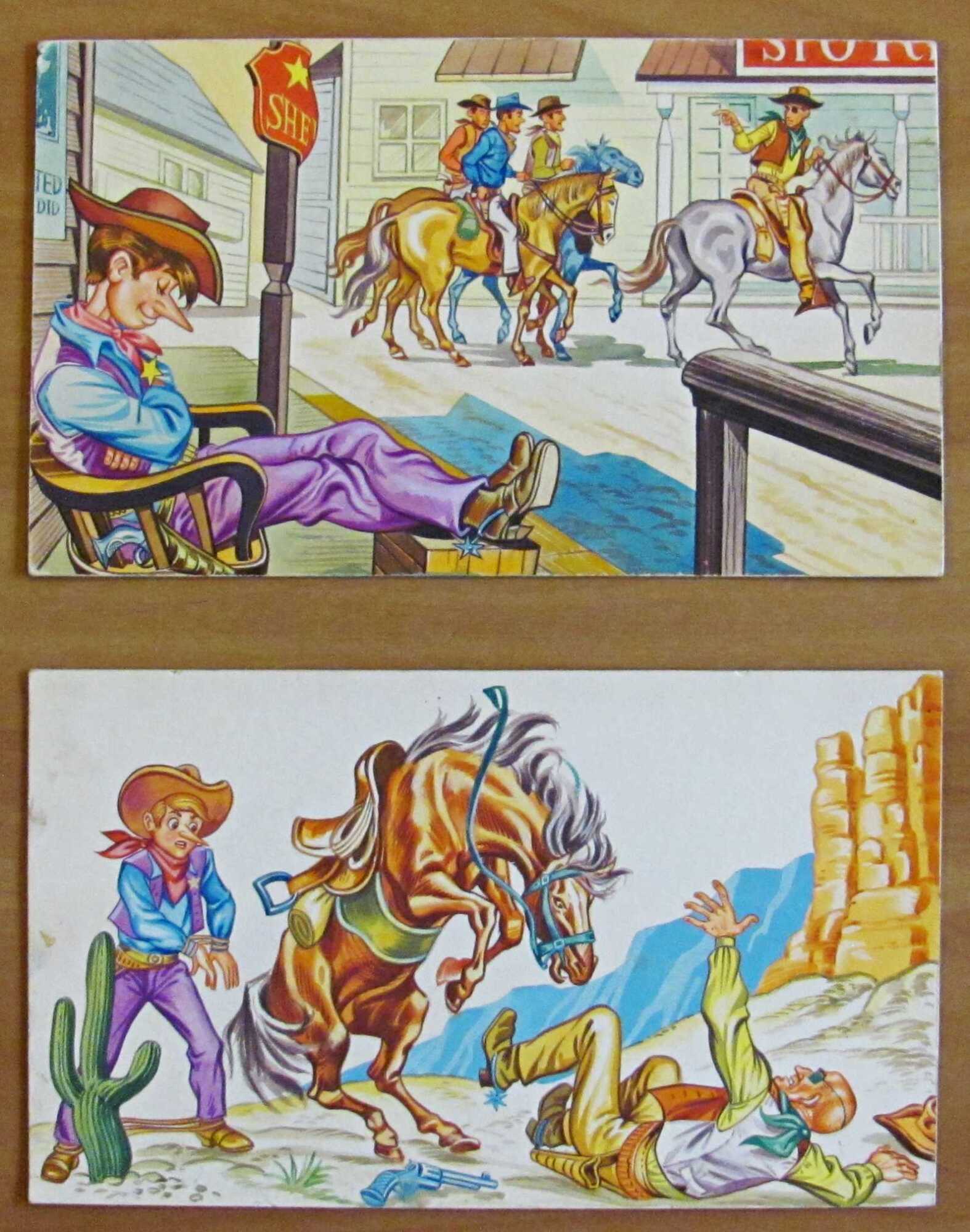 2 Tavole originali di GIZETA - PINOCCHIO GIRAMONDO: PINOCCHIO NEL …