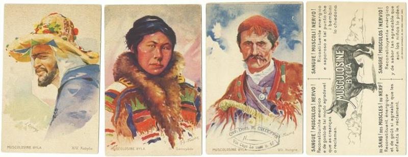 3 Cartoline Pubblicitarie Musculosine Byla. Ii. Samoyéde, Vii. Hongrie, Xiv. …