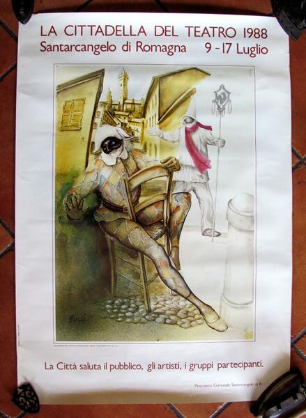 MANIFESTO CITTADELLA del TEATRO SANTARCARCANGELO di R. 1988 - RECITA …