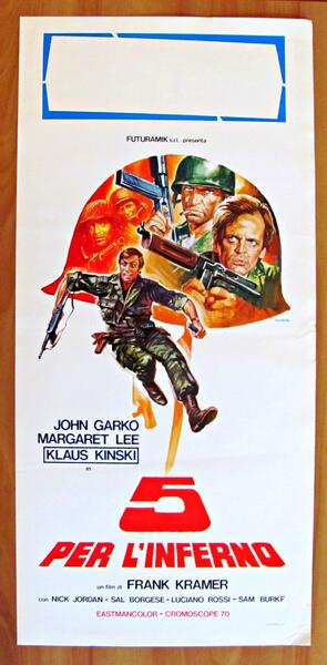 Locandina Originale 5 PER L'INFERNO John GARKO Klaus KINSKI di …