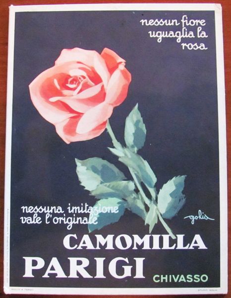 AFFICHE pubblicitaria CAMOMILLA PARIGI Chivasso