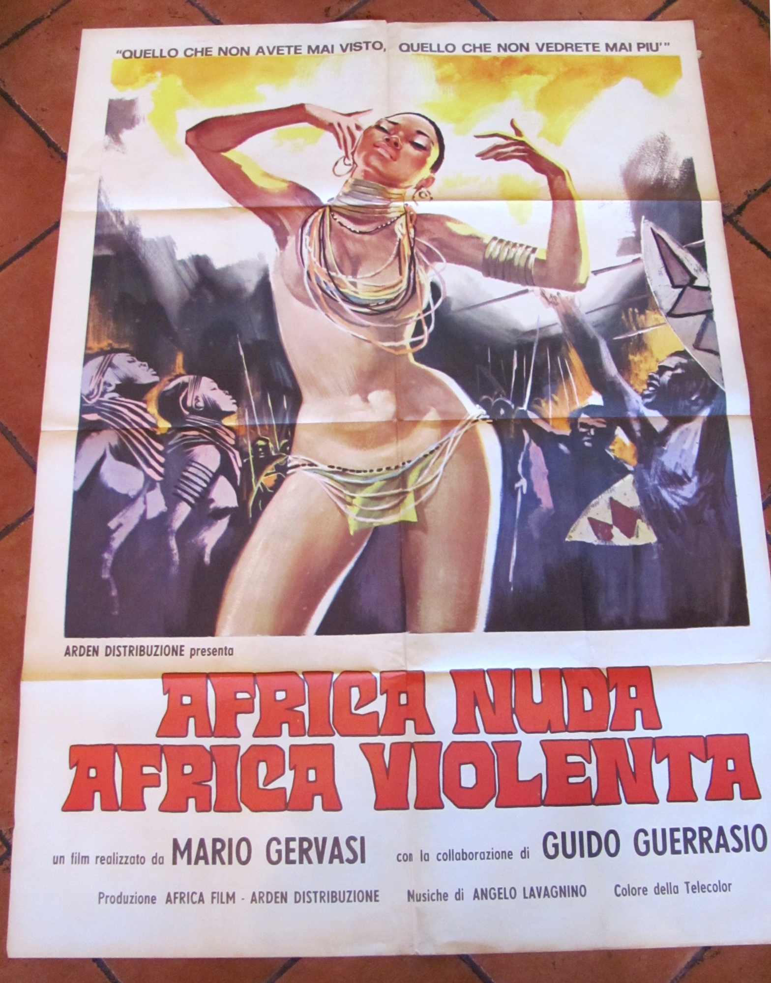 Manifesto Cinema AFRICA NUDA - AFRICA VIOLENTA - 100x140, 1974