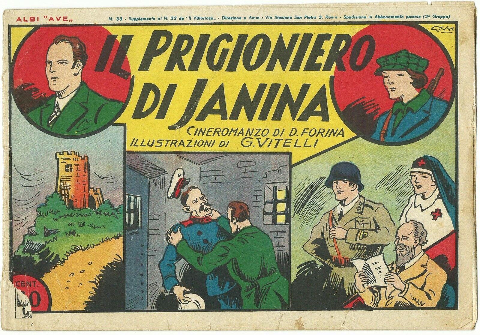 Albi Ave N.33 Del 1941. Il Prigioniero di Janina. Supplemento …