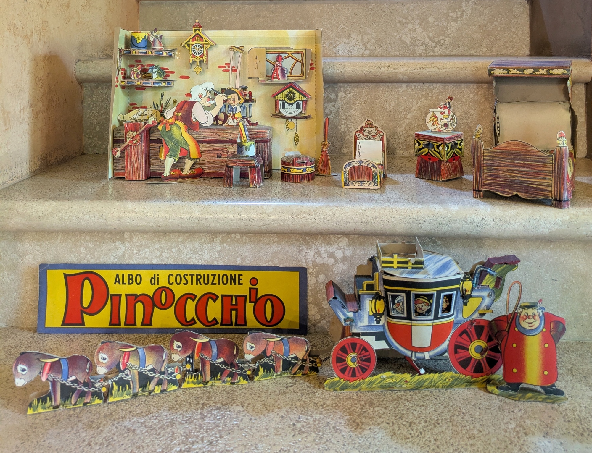 Albo di Costruzione PINOCCHIO di GALBIATI, anni '40 - Ritagliato …