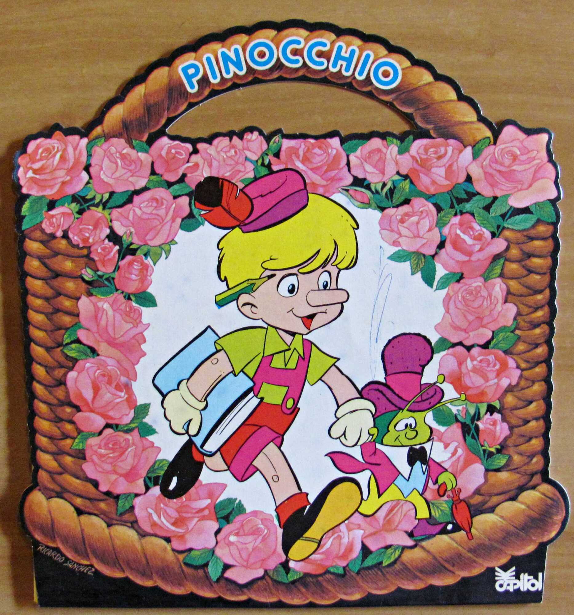 Album da colorare PINOCCHIO - Il Cestino dei colori, 1987