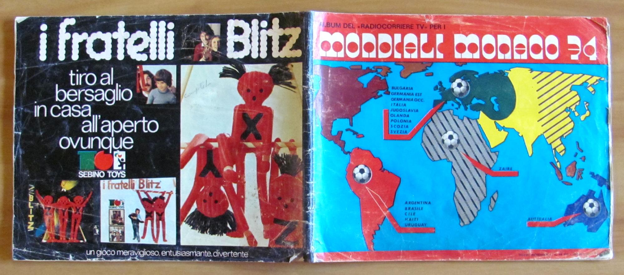 ALBUM di Figurine del Radiocorriere TV - MONDIALI MONACO 74 …