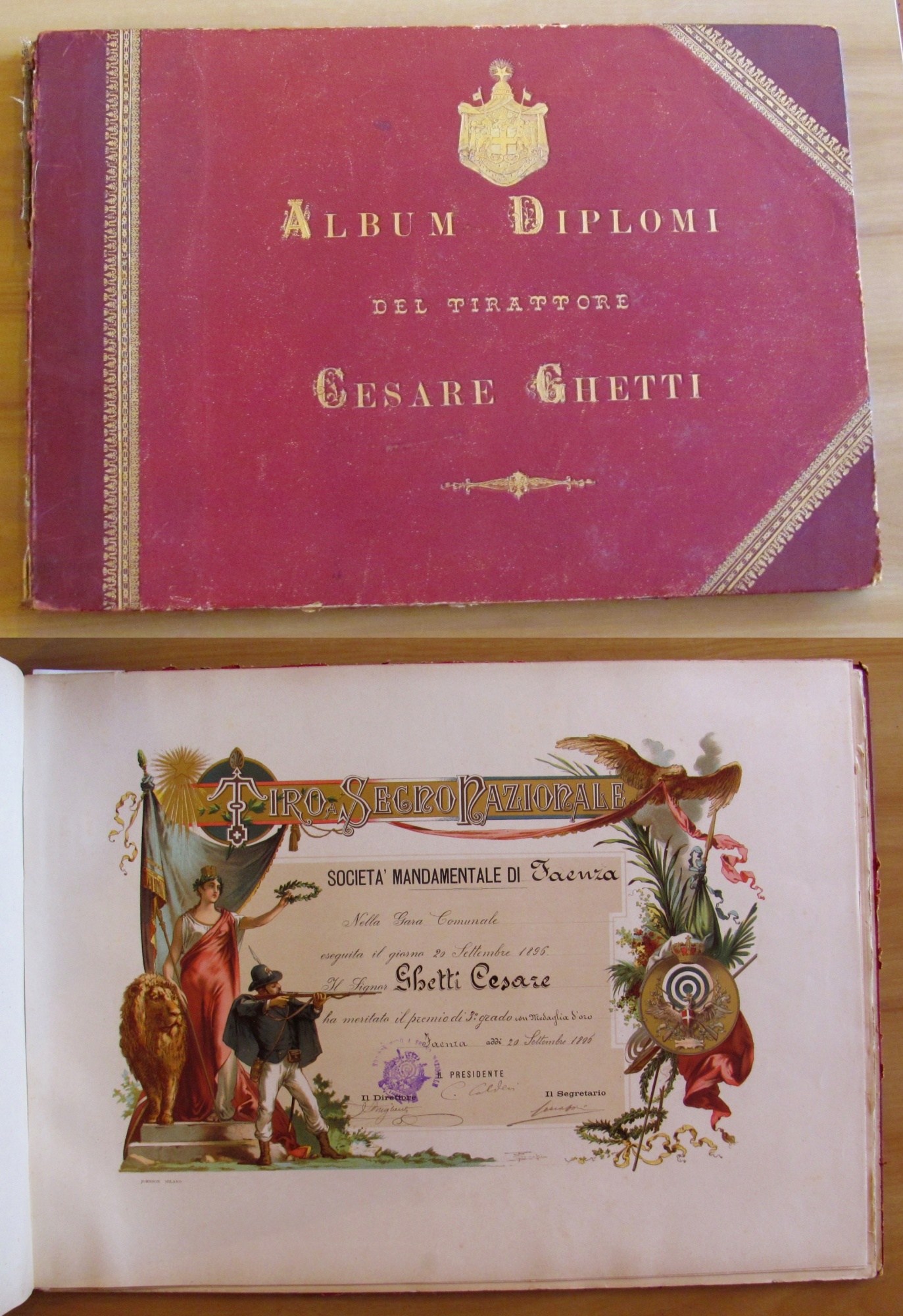 Album DIPLOMI di TIRO A SEGNO di C. Ghetti - …