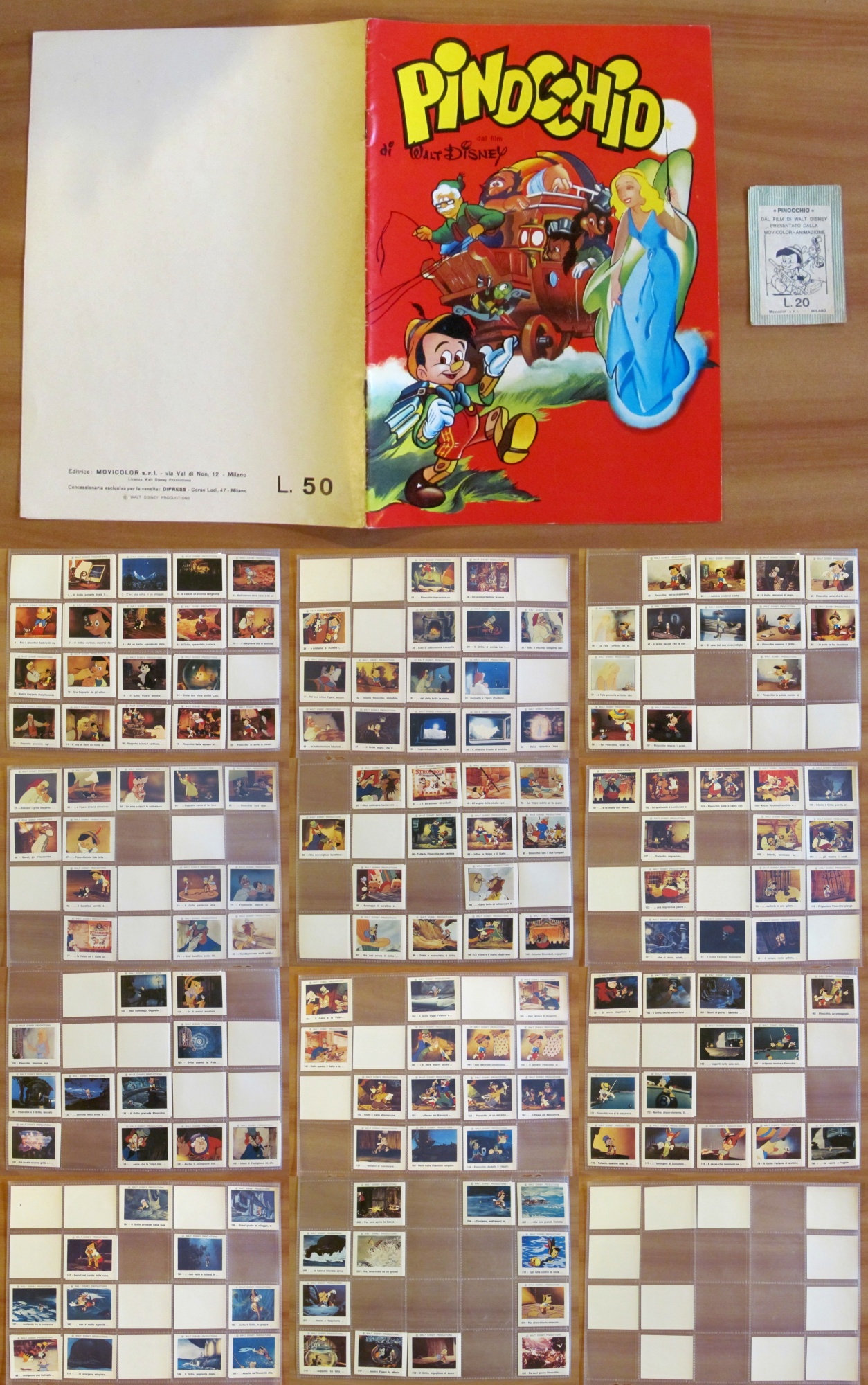 Album Figurine PINOCCHIO - Vuoto con 148 Figurine e bustina …