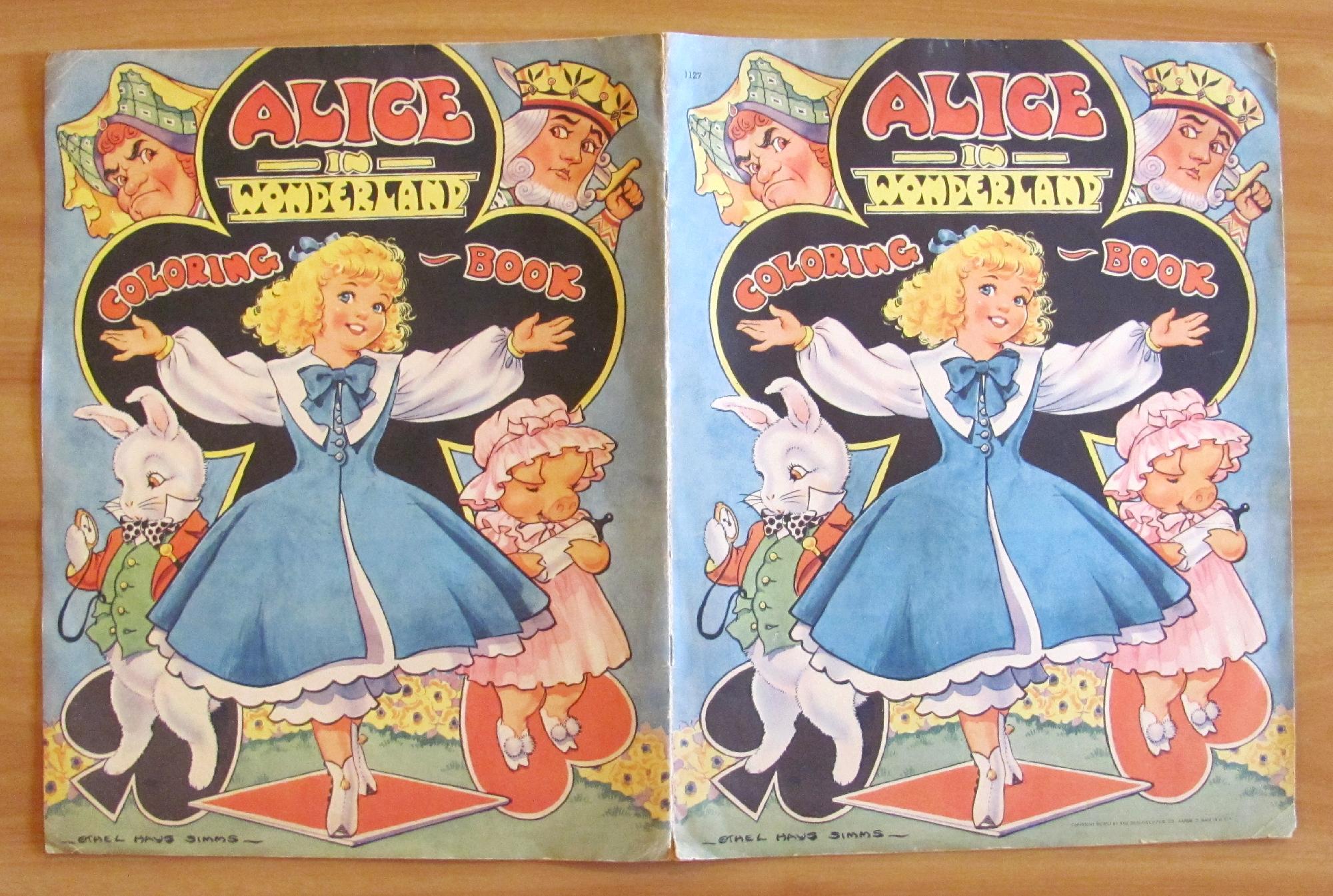 ALICE IN WONDERLAND Coloring Book, 1951