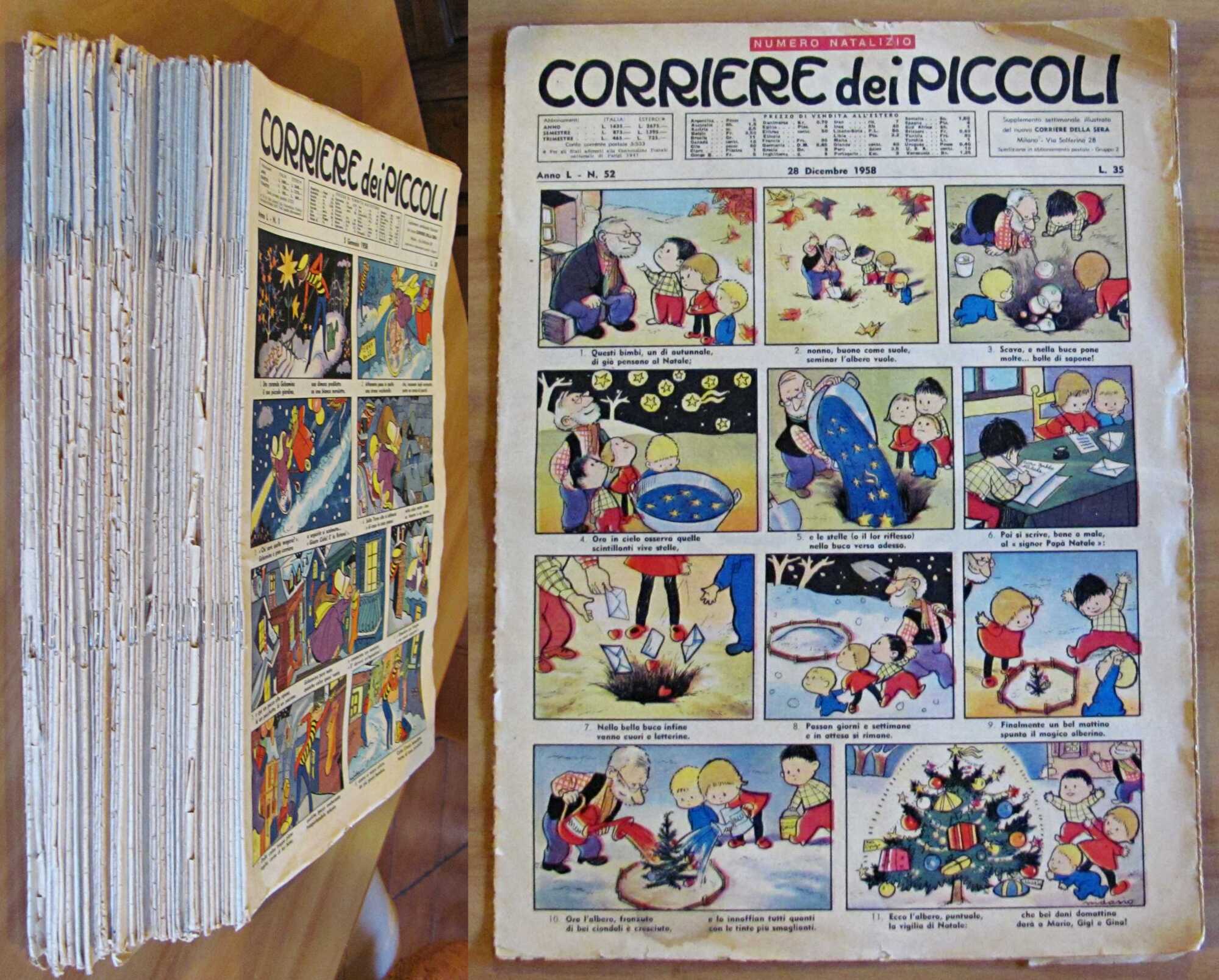 Annata Completa IL CORRIERE DEI PICCOLI N.1/52 (-N.30), 1958