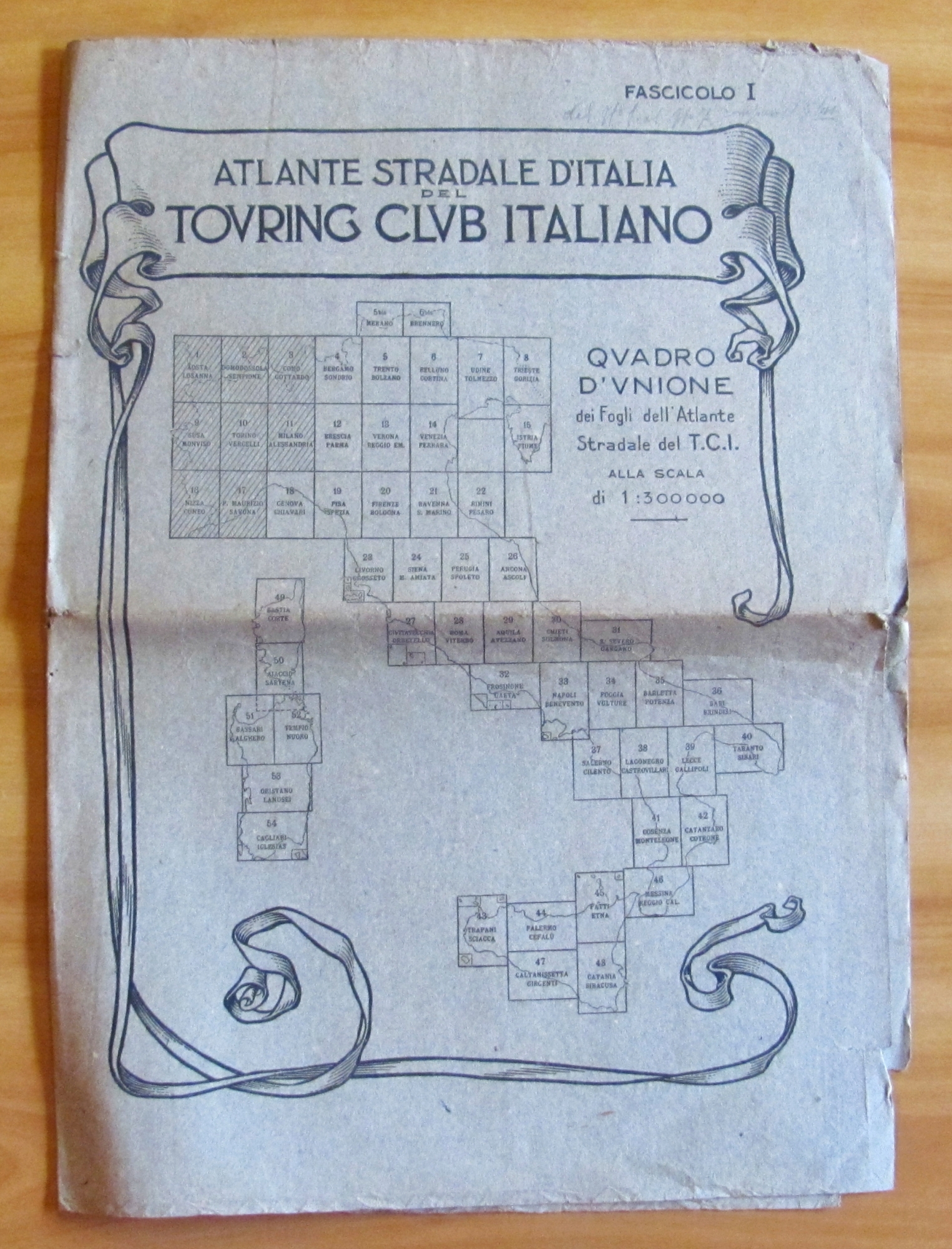 ATLANTE STRADALE d'ITALIA TOURING CLUB ITALIANO - Fascicolo I con …