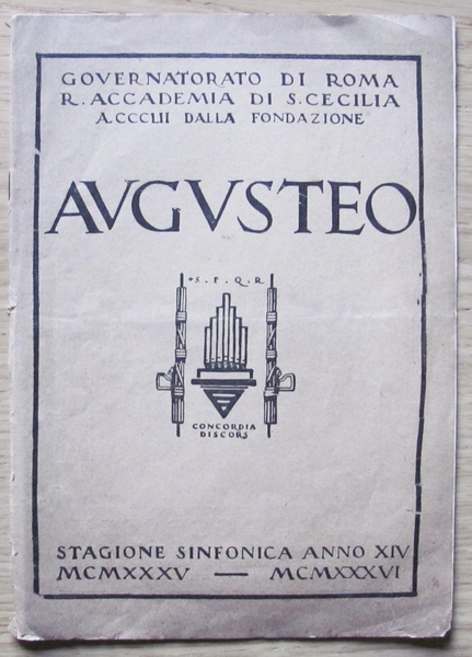 AUGUSTEO - STAGIONE SINFONICA 1935-1936