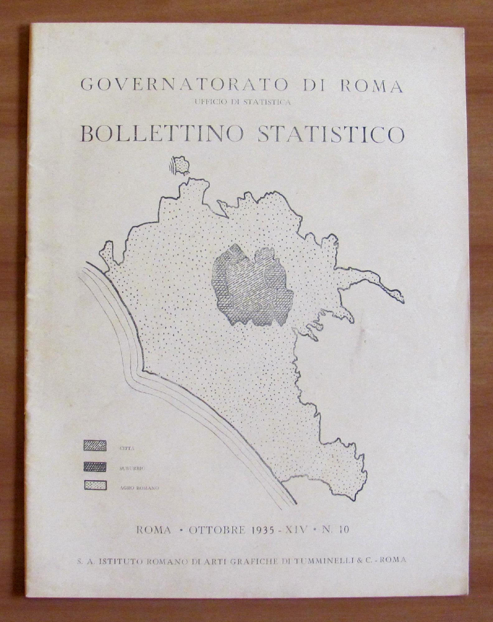 BOLLETTINO STATISTICO N.10 1935 - Ufficio Statistica