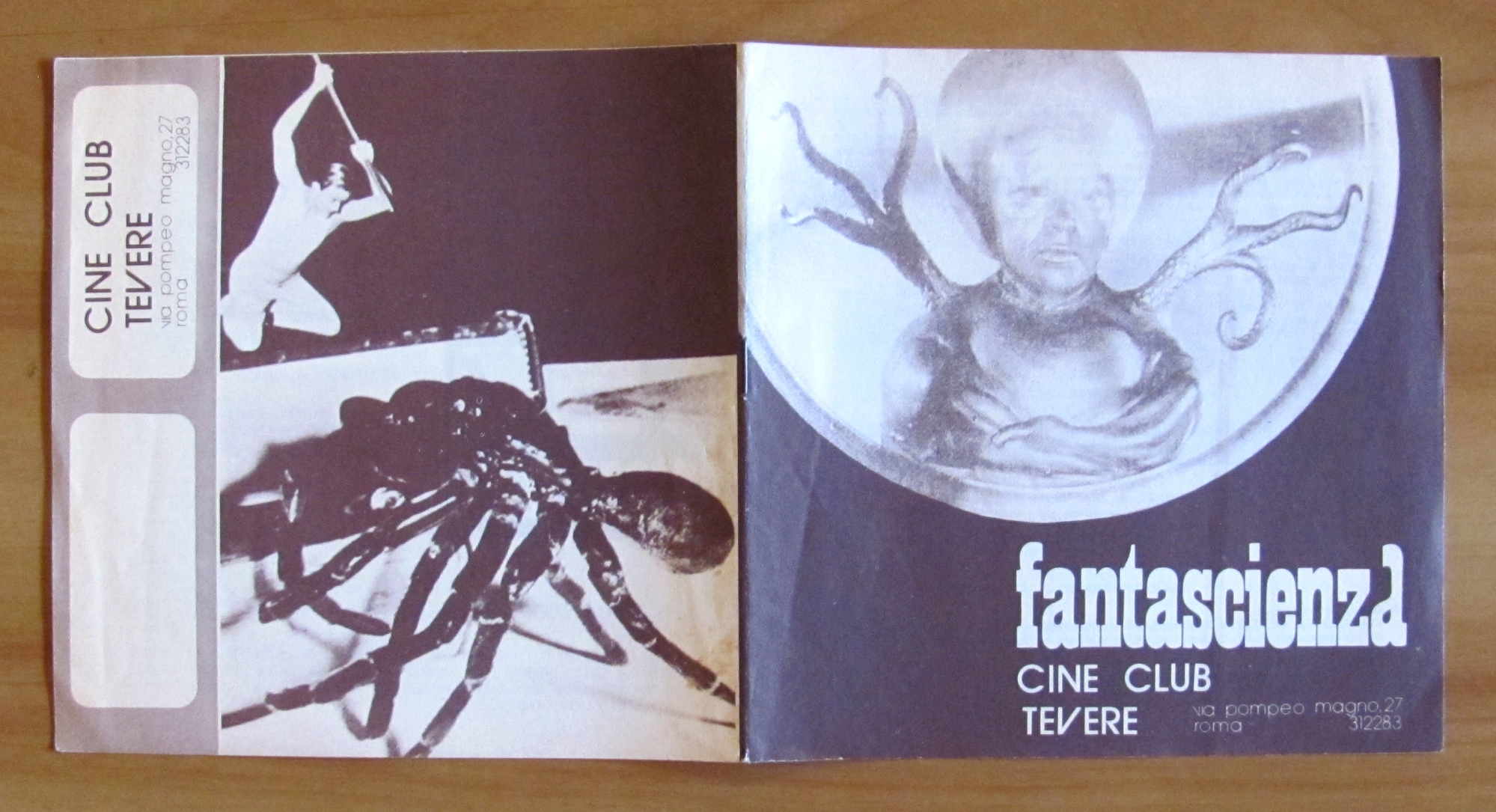 Brochure FANTASCIENZA CINE CLUB TEVERE, 1975/76 Rassegna Cinematografica
