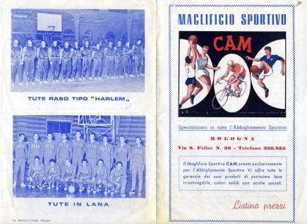 Brochure Pubblicitaria Pallacanestro. Maglificio Sportivo Cam Specializzato In Tutto L'Abbigliamento …