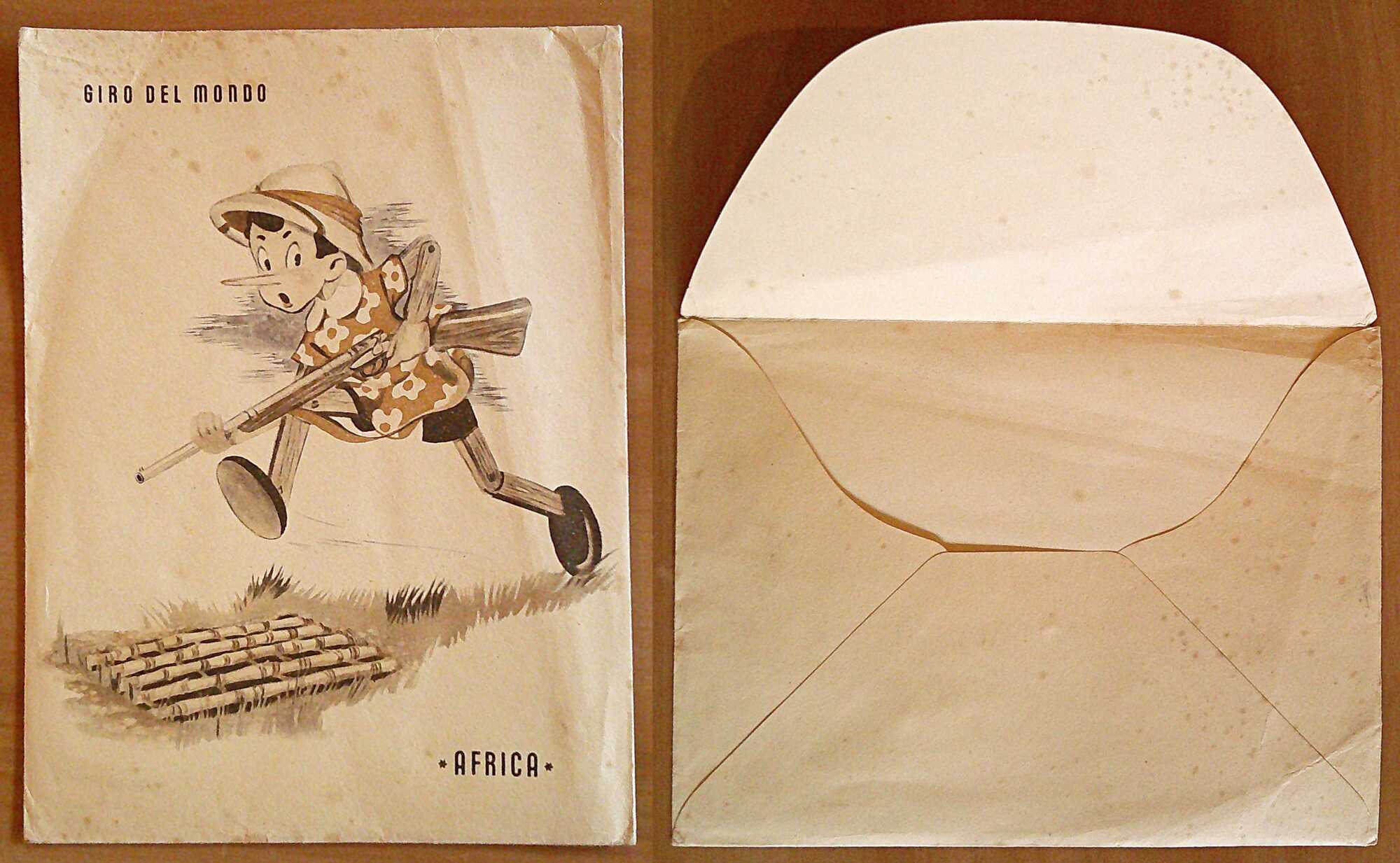 Busta da lettera PINOCCHIO - GIRO DEL MONDO - AFRICA