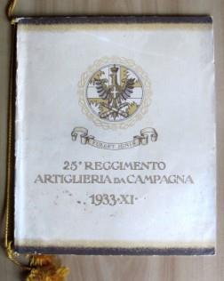 Calendario 1933 -25^ Reggimento Artiglieria Da Campagna