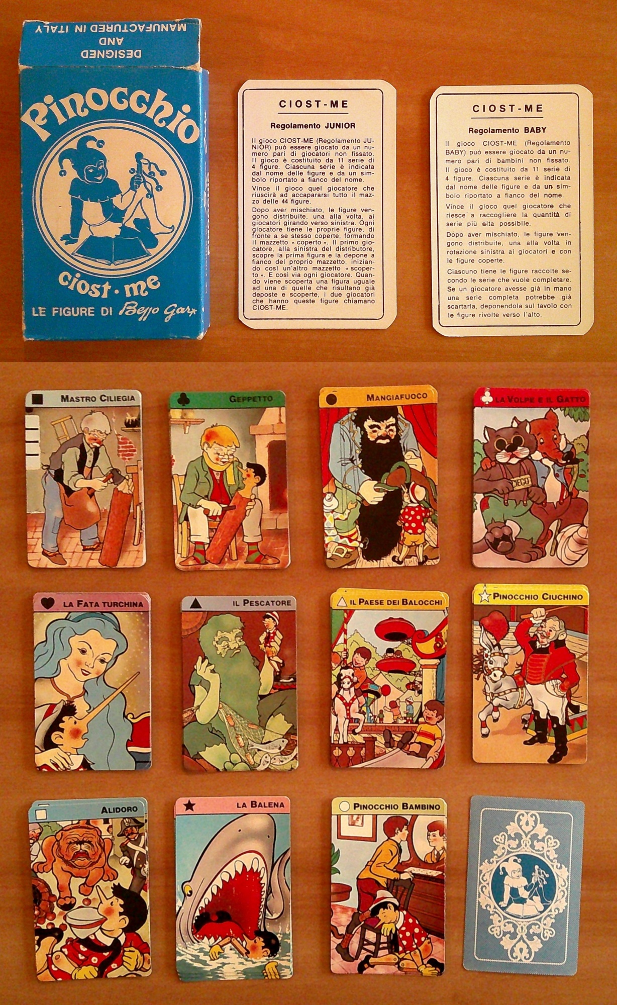 CARTE da Gioco PINOCCHIO CIOST ME Disegnate da BEPPO GAR, …