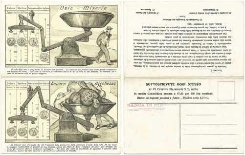 Cartolina Doppia Pieghevole Prestito Nazionale