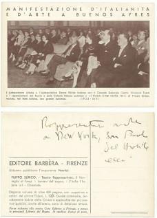 Cartolina Pubblicitaria - EDITORE BARBERA - MANIFESTAZIONE D'ITALIANITA' E D'ARTE …