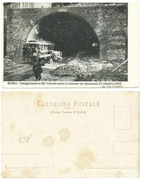 Cartolina ROMA INAUGURAZIONE DEL TUNNEL SOTTO IL PALAZZO DEL QUIRINALE, …