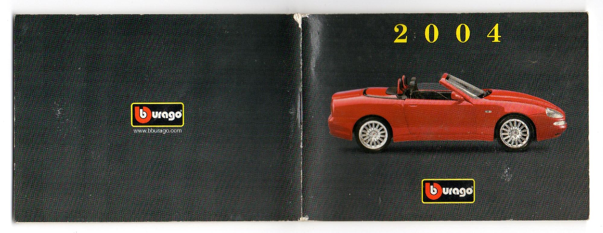 CATALOGO BURAGO 2004 con tutti i mini Modelli a colori