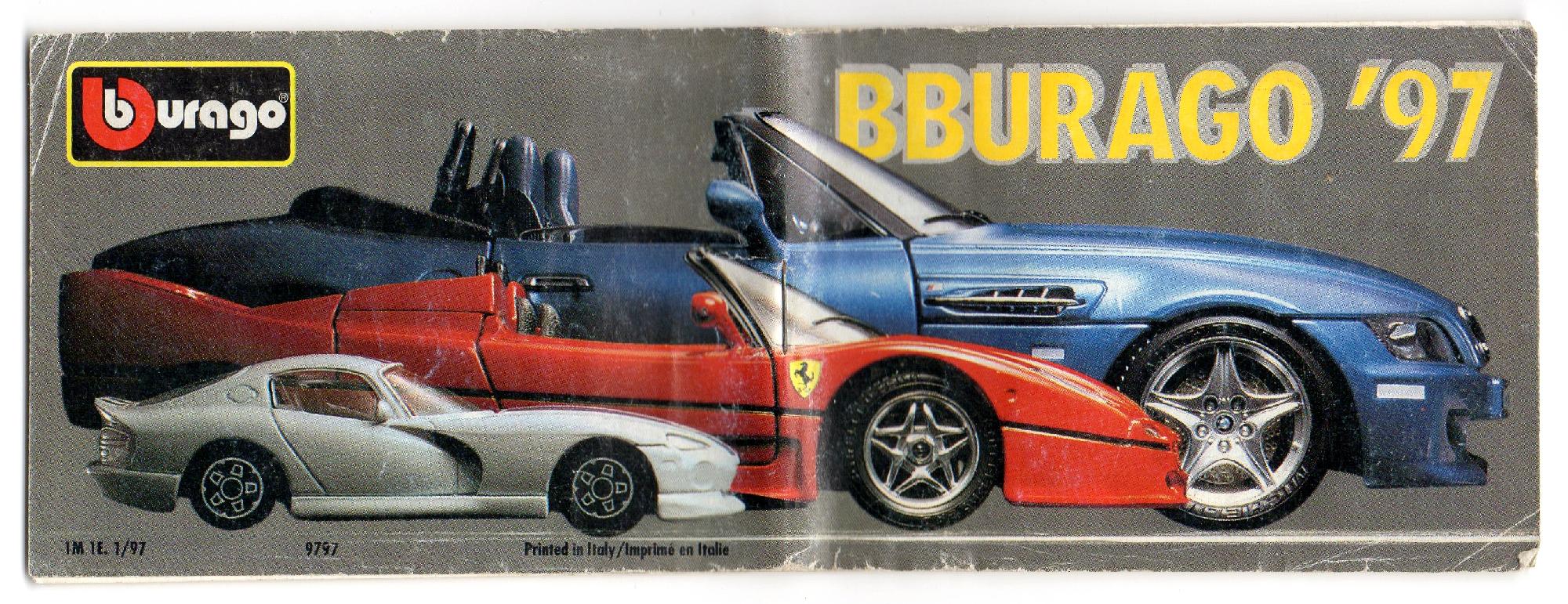 CATALOGO BURAGO '97 con tutti i mini Modelli a colori