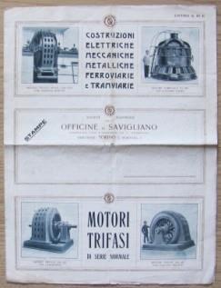 Catalogo. Listino Società Nazionale Delle Officine Di Savigliano. Torino. Costruzione …