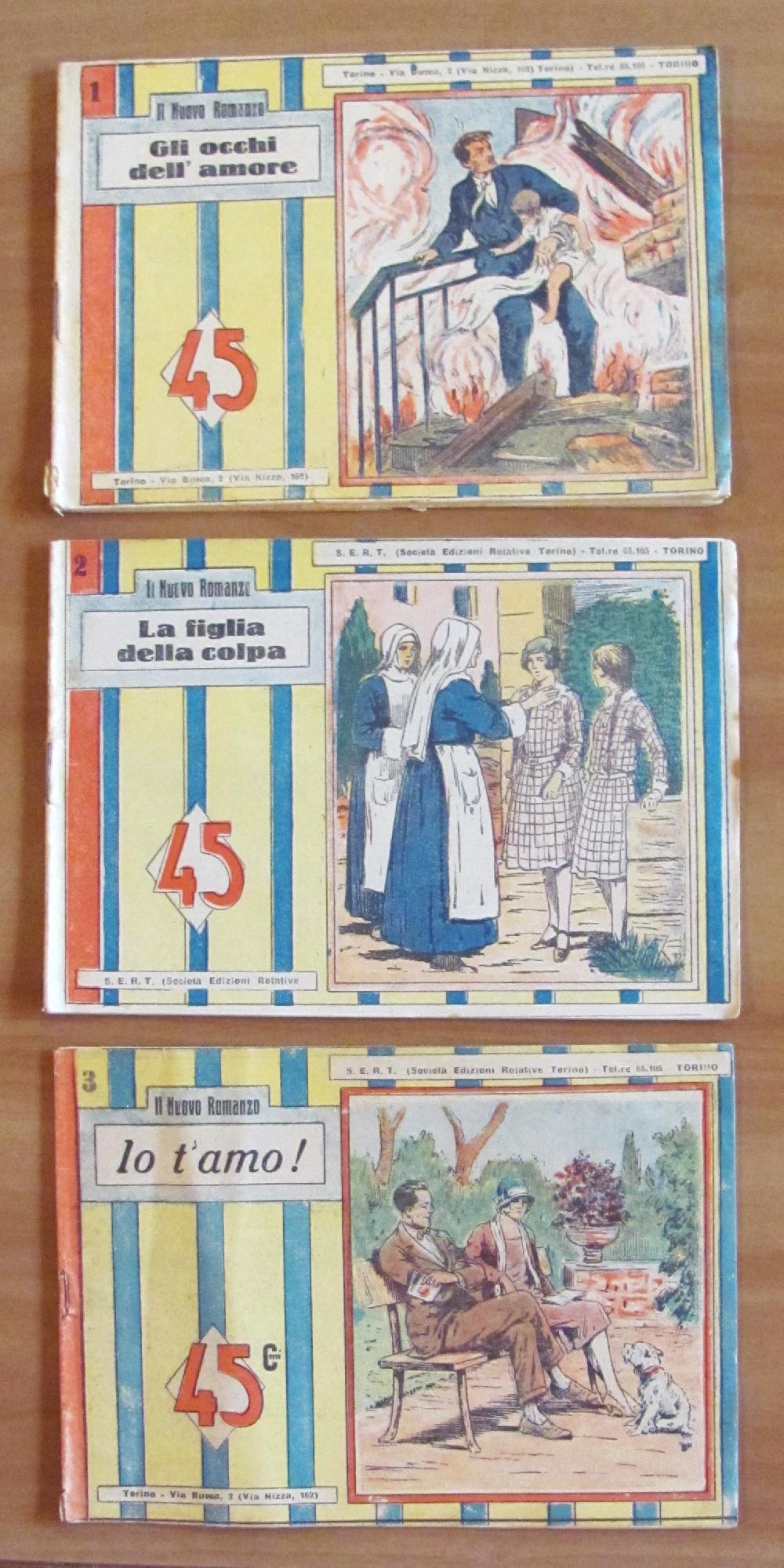 Collana IL NUOVO ROMANZO - LOTTO N.1-2-3 - SERT Ediz. …