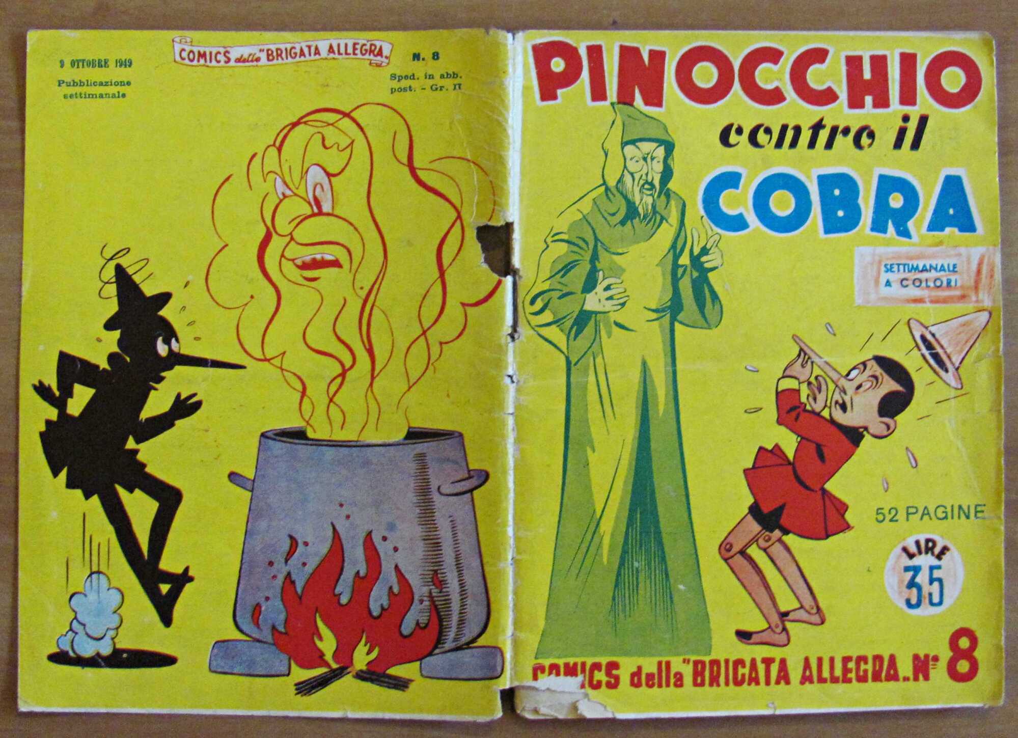 Comics della Brigata Allegra N.8 - PINOCCHIO CONTRO IL COBRA, …