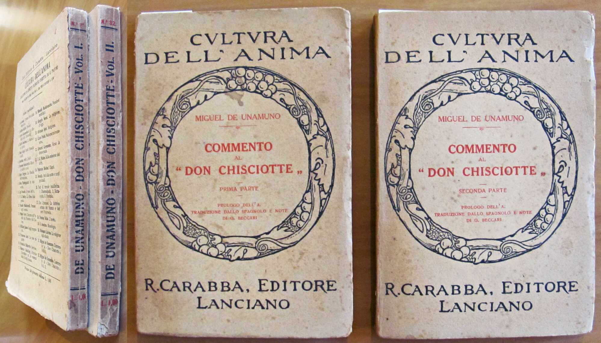COMMENTO AL DON CHISCIOTTE Vol. I e II - Completo, …