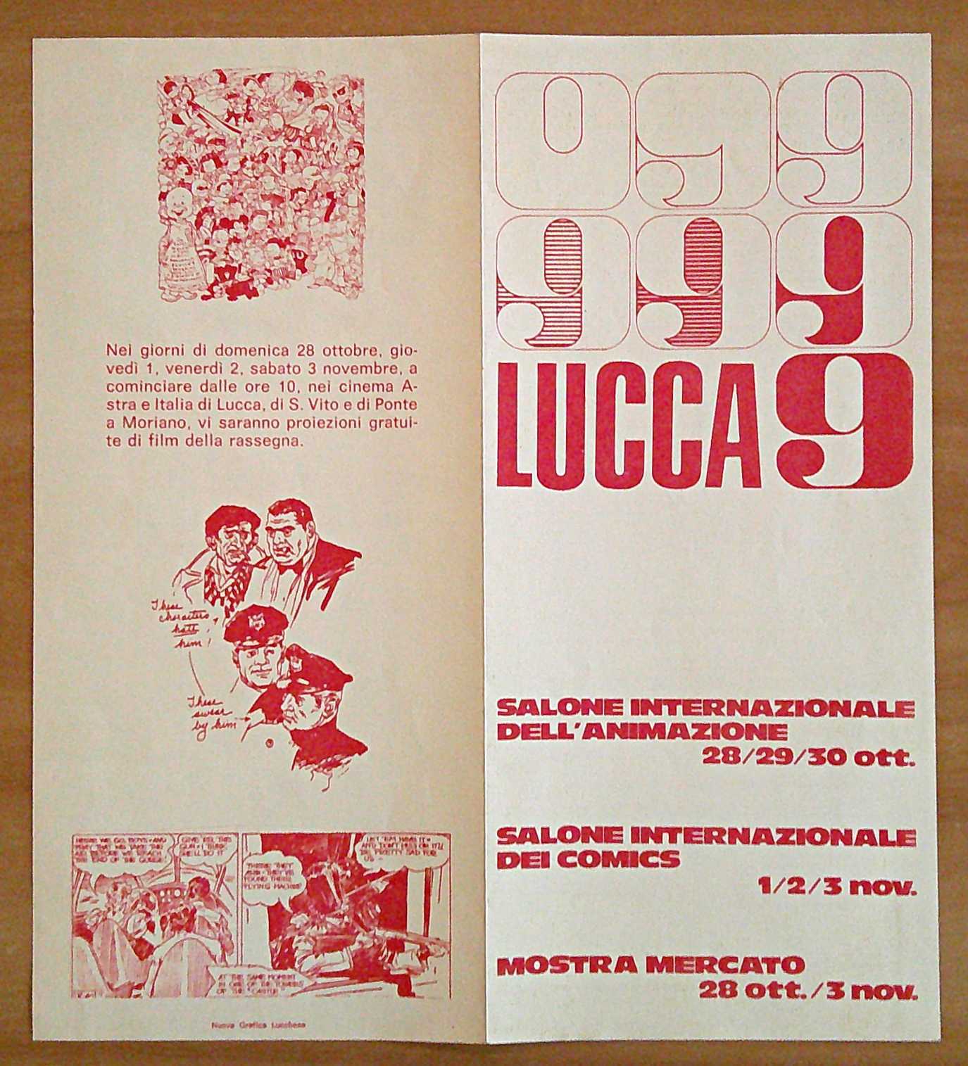 Depliant LUCCA 9 Salone Internazionale dei COMICS - 28 Ott./3 …