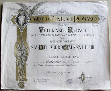 Documento Di Nomina A Socio Effettivo Del Comizio Centrale Romano …