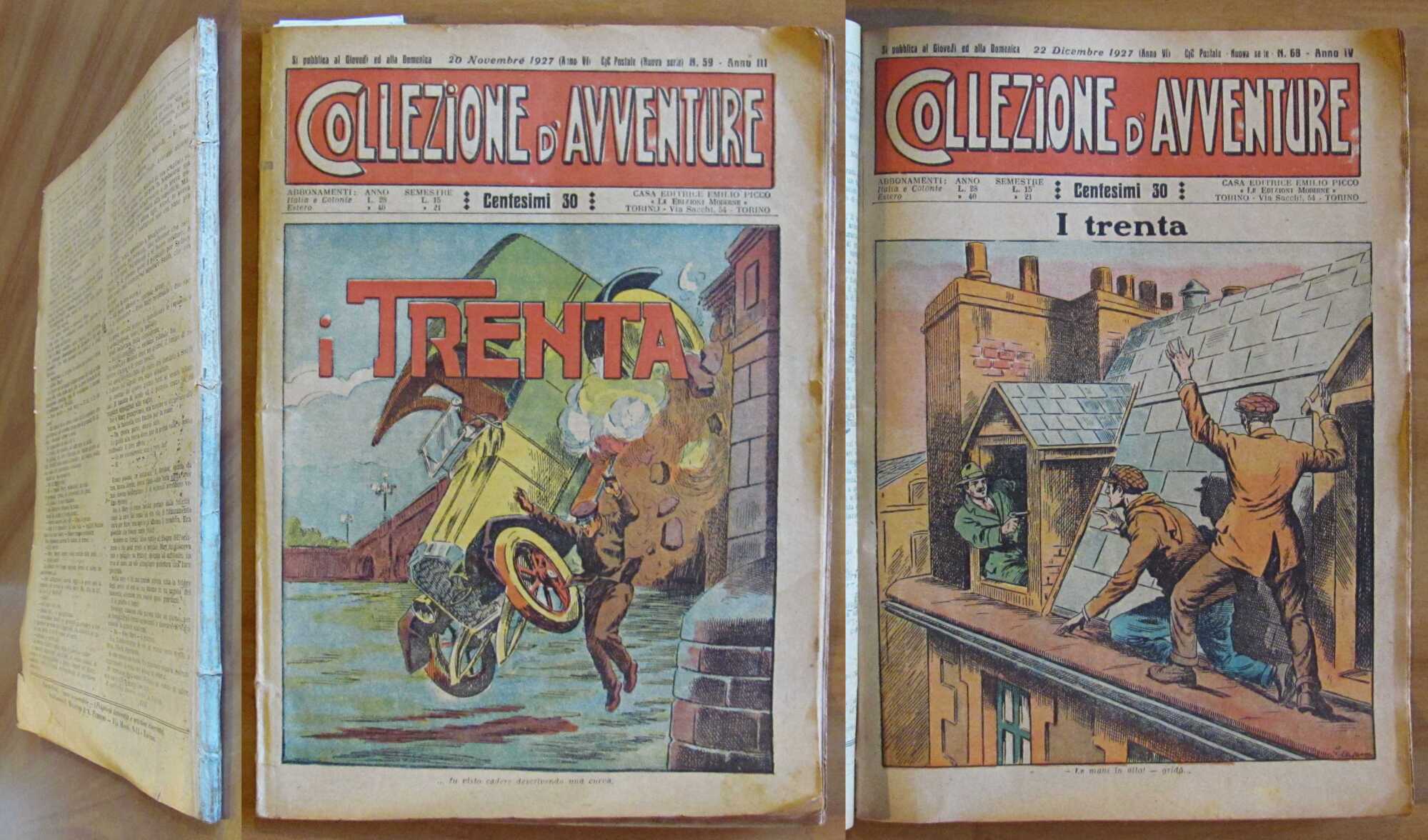 Fascicoli N.59/68, 1927 - COLLEZIONE D'AVVENTURE - I TRENTA