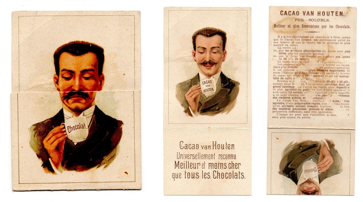 FIGURINA ANIMATA - CACAO VAN HOUTEN primi '900 - UOMO