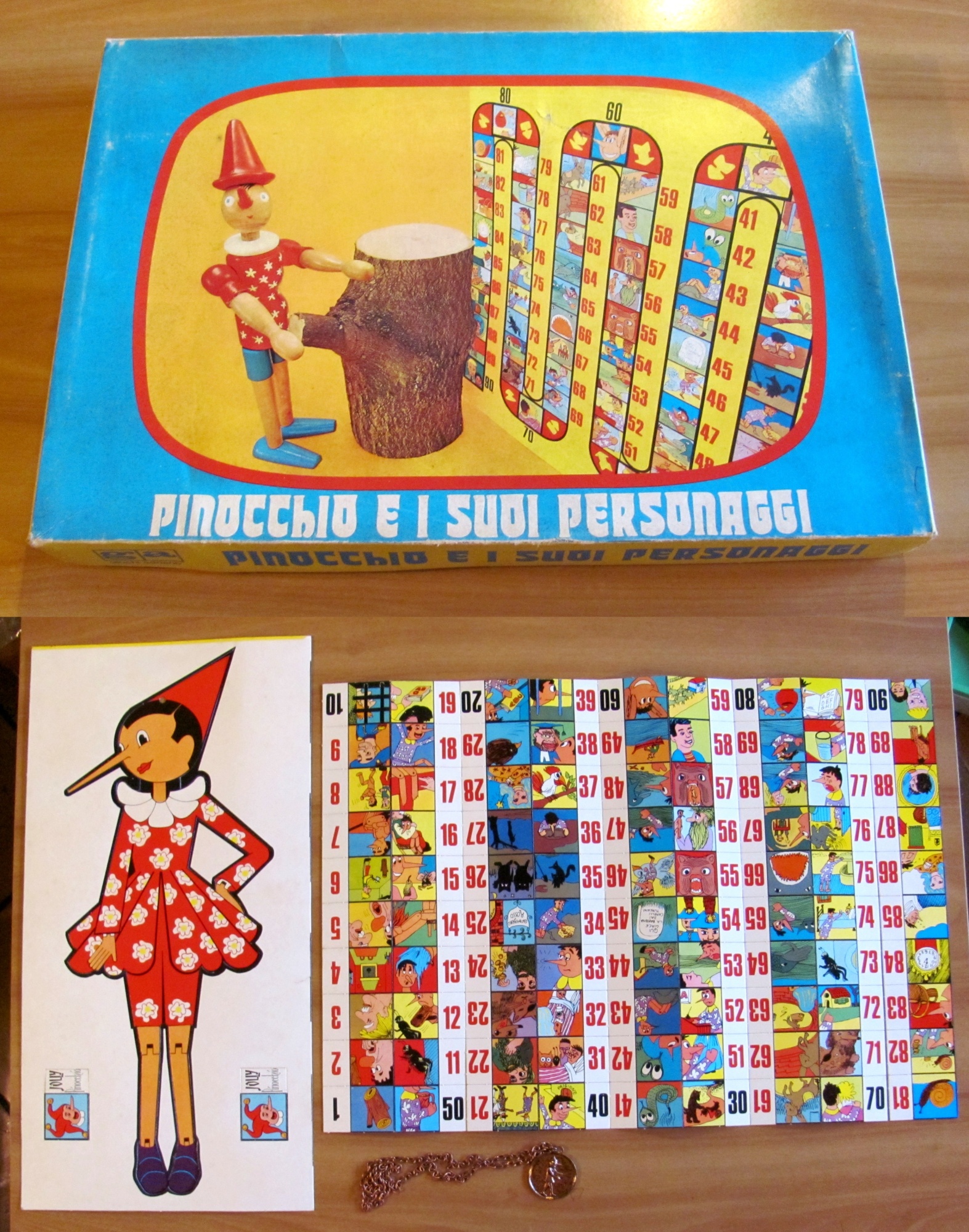 Gioco da Tavolo PINOCCHIO E I SUOI PERSONAGGI, anni '60 …