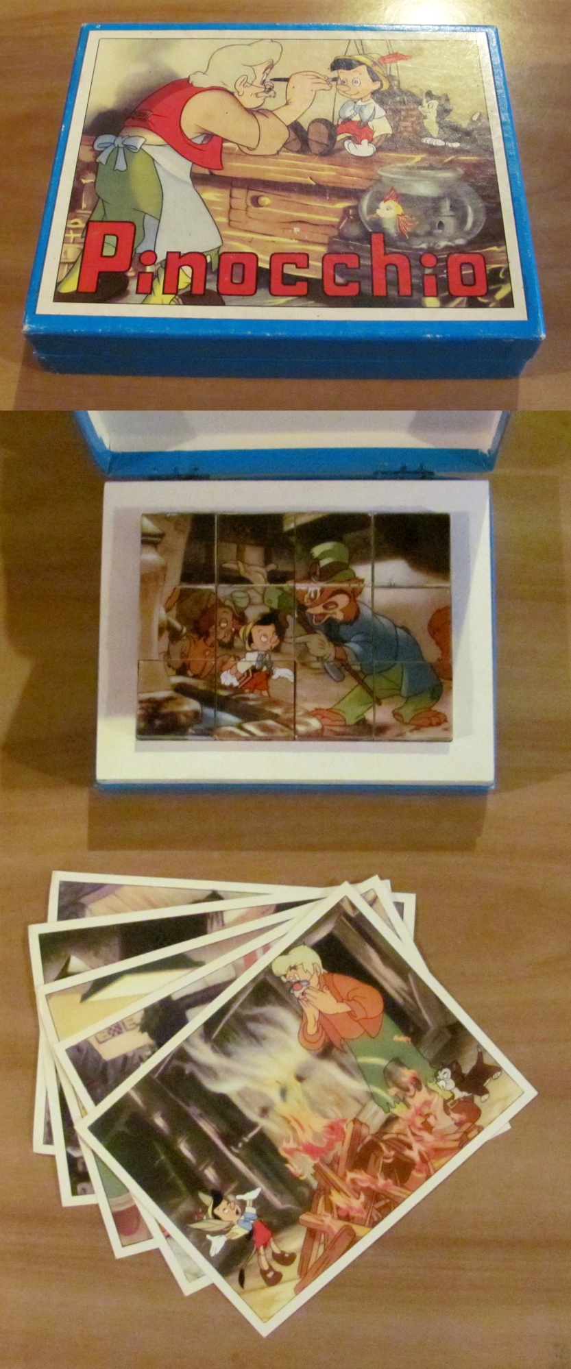 Gioco dei CUBI di PINOCCHIO in Scatola Originale anni '50