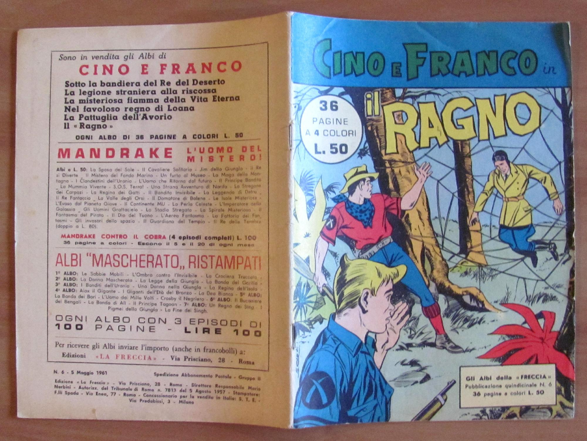 GLI ALBI DELLA FRECCIA N.6 del 5 Maggio 1961 - …