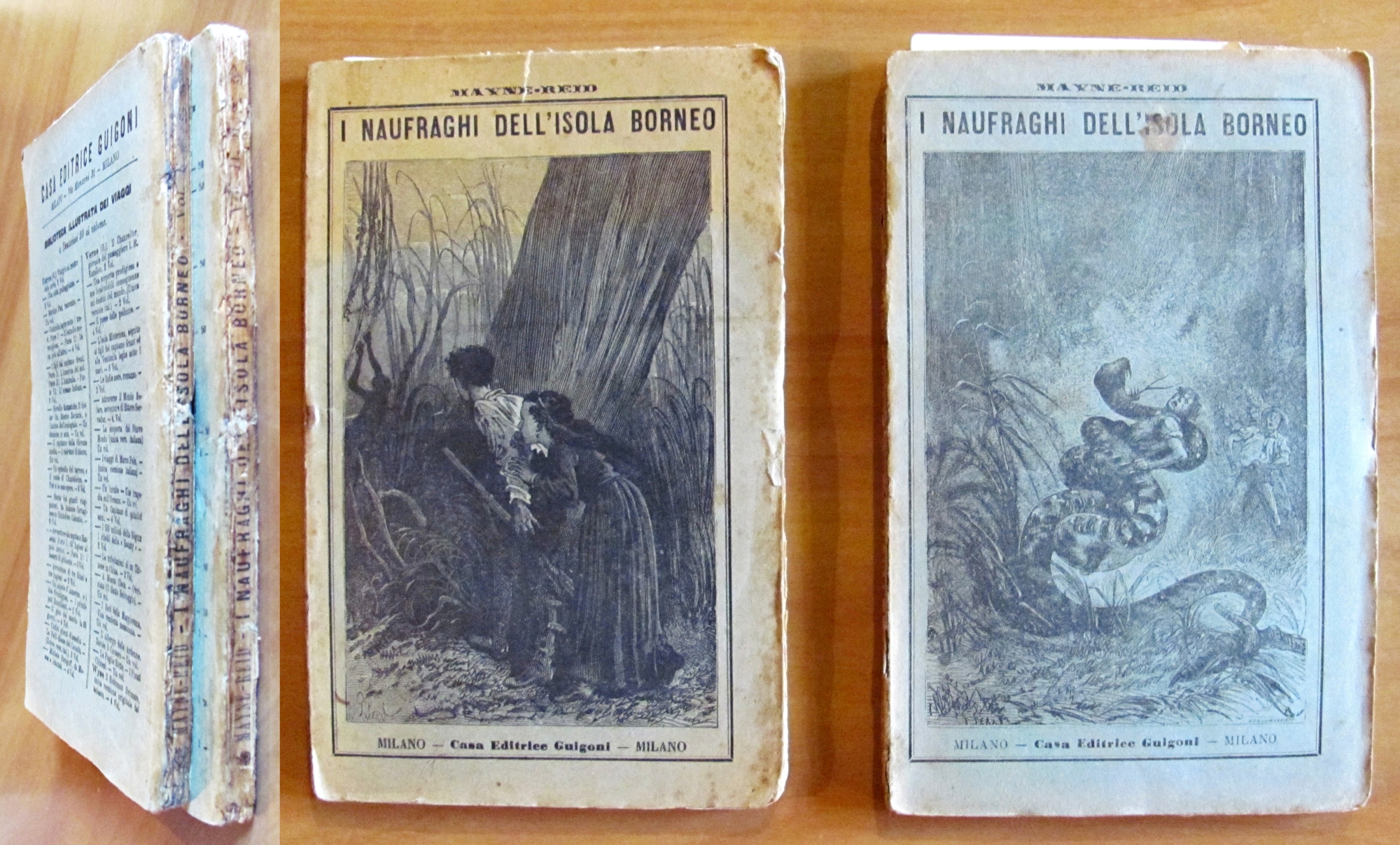I NAUFRAGHI DELL'ISOLA BORNEO - 2 Volumi Completo, 1894